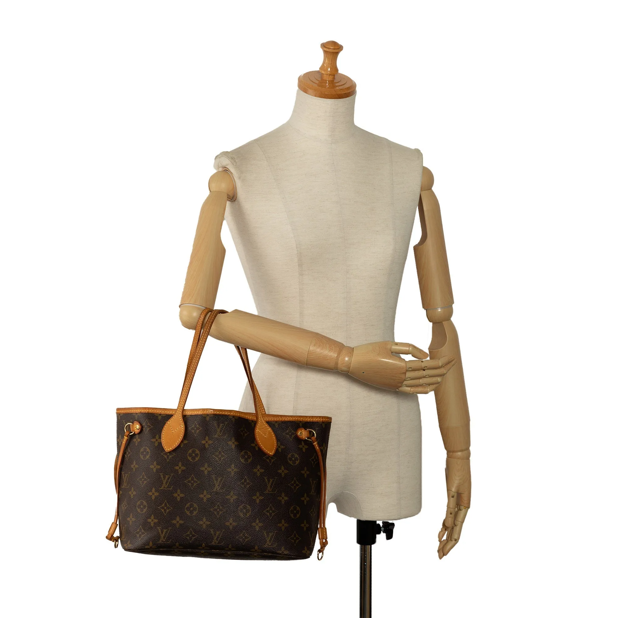 Brown Louis Vuitton Monogram Neverfull PM Tote Bag