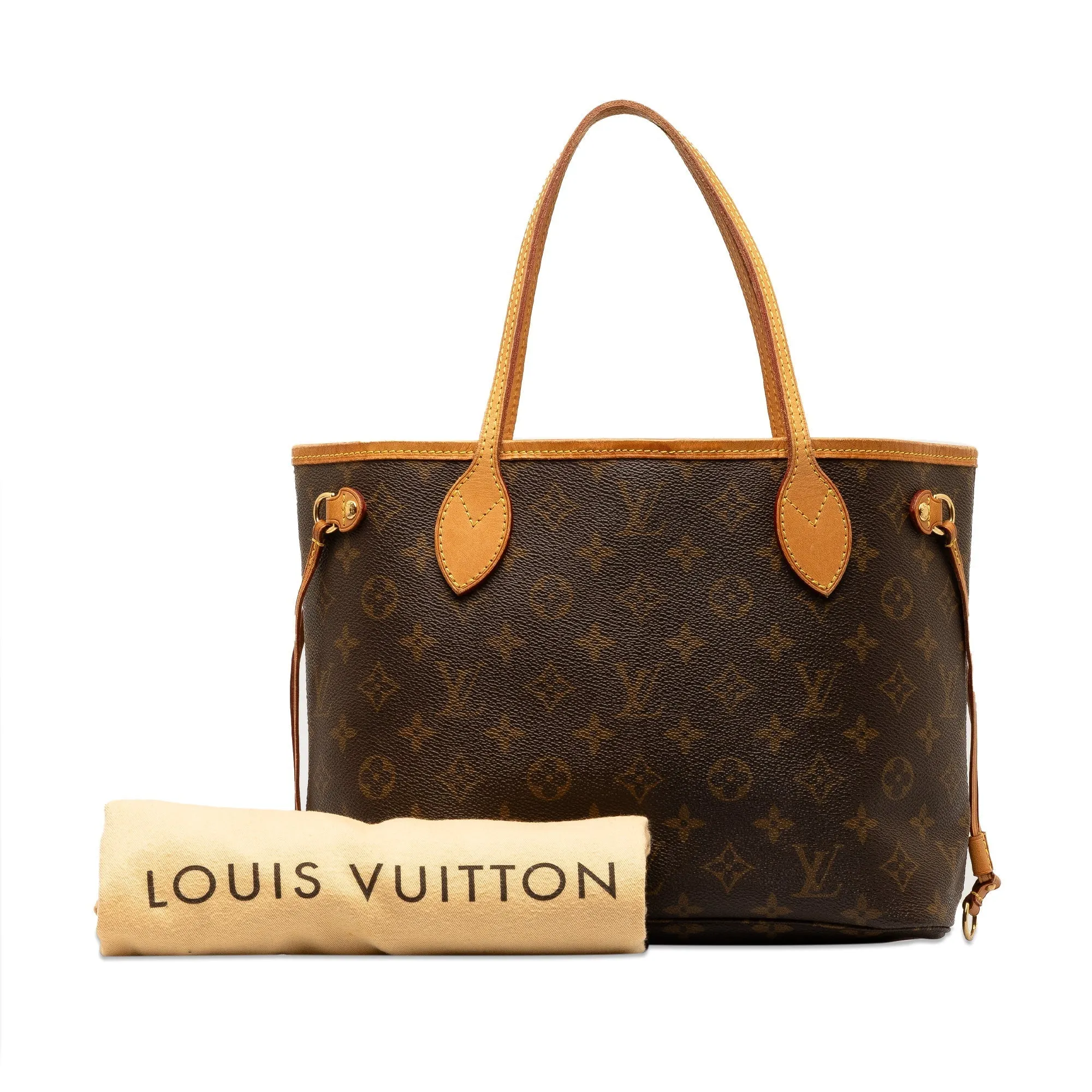 Brown Louis Vuitton Monogram Neverfull PM Tote Bag