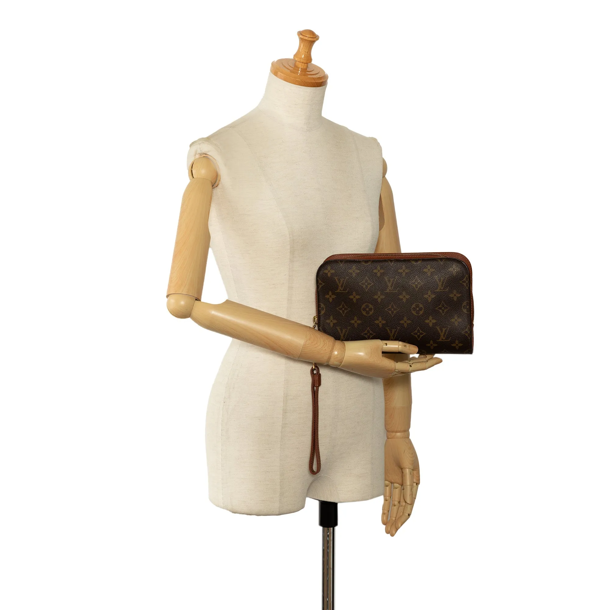 Brown Louis Vuitton Monogram Orsay Clutch Bag