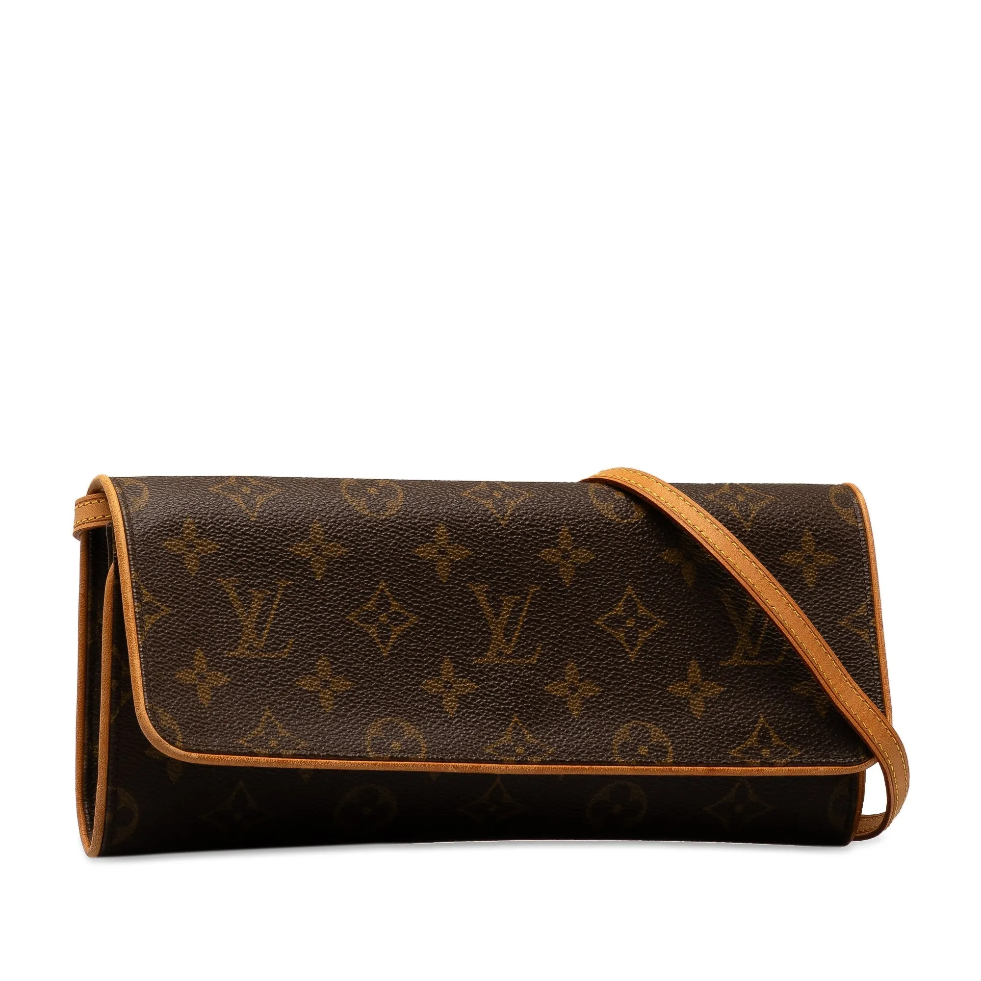 Brown Louis Vuitton Monogram Pochette Twin GM Crossbody Bag