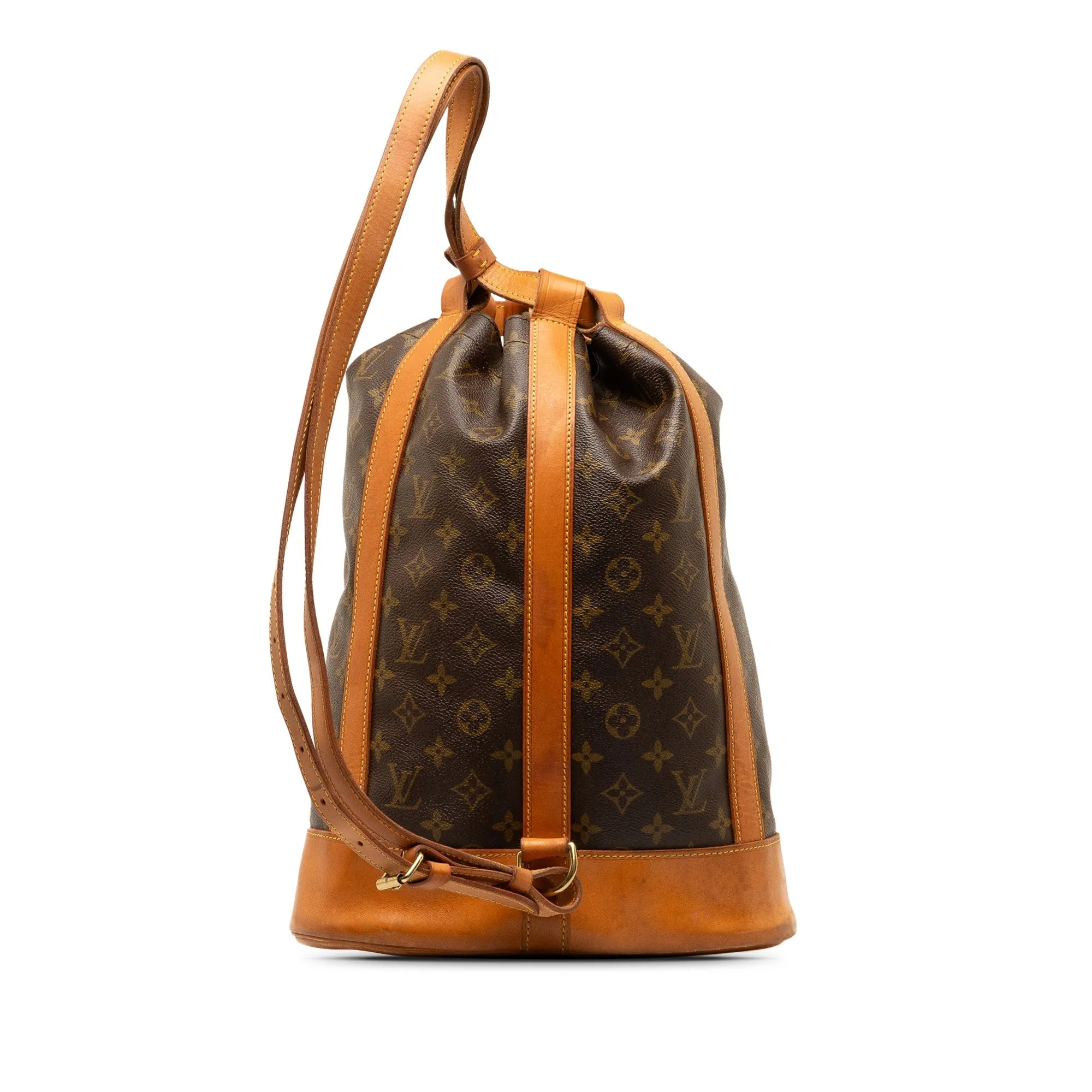 Brown Louis Vuitton Monogram Randonnee PM Bucket Bag