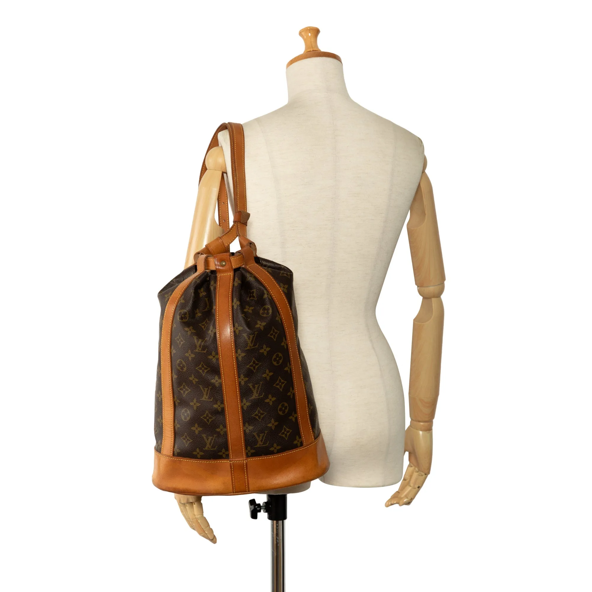 Brown Louis Vuitton Monogram Randonnee PM Bucket Bag