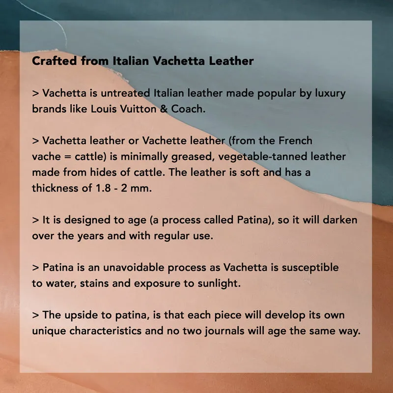 Carbon Black TBC Travellers Journal   Docket / Passport [Italian Vachetta]
