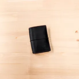 Carbon Black TBC Travellers Journal   Docket / Passport [Italian Vachetta]