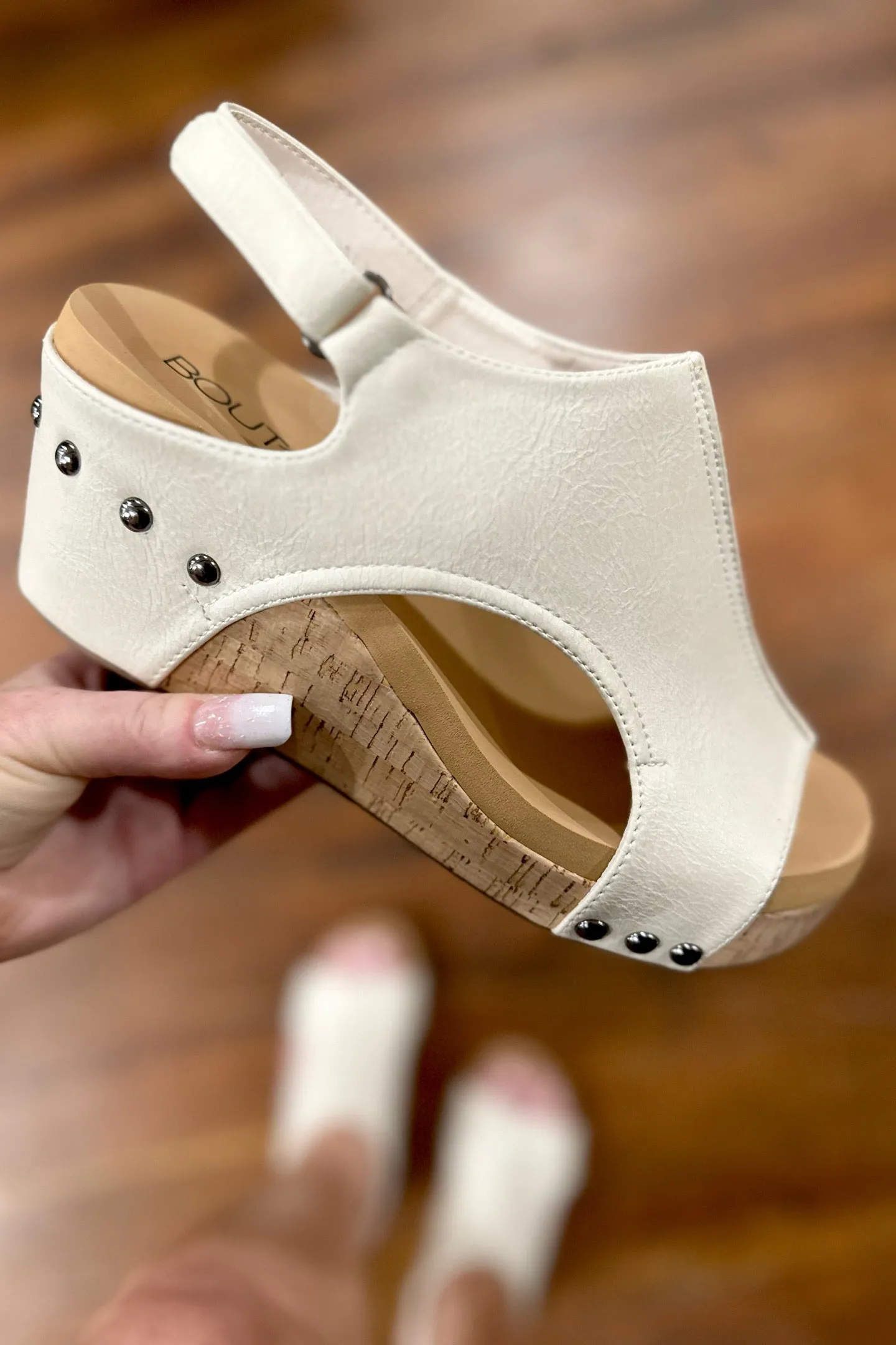 CARLEY By Corkys Cream Wedge
