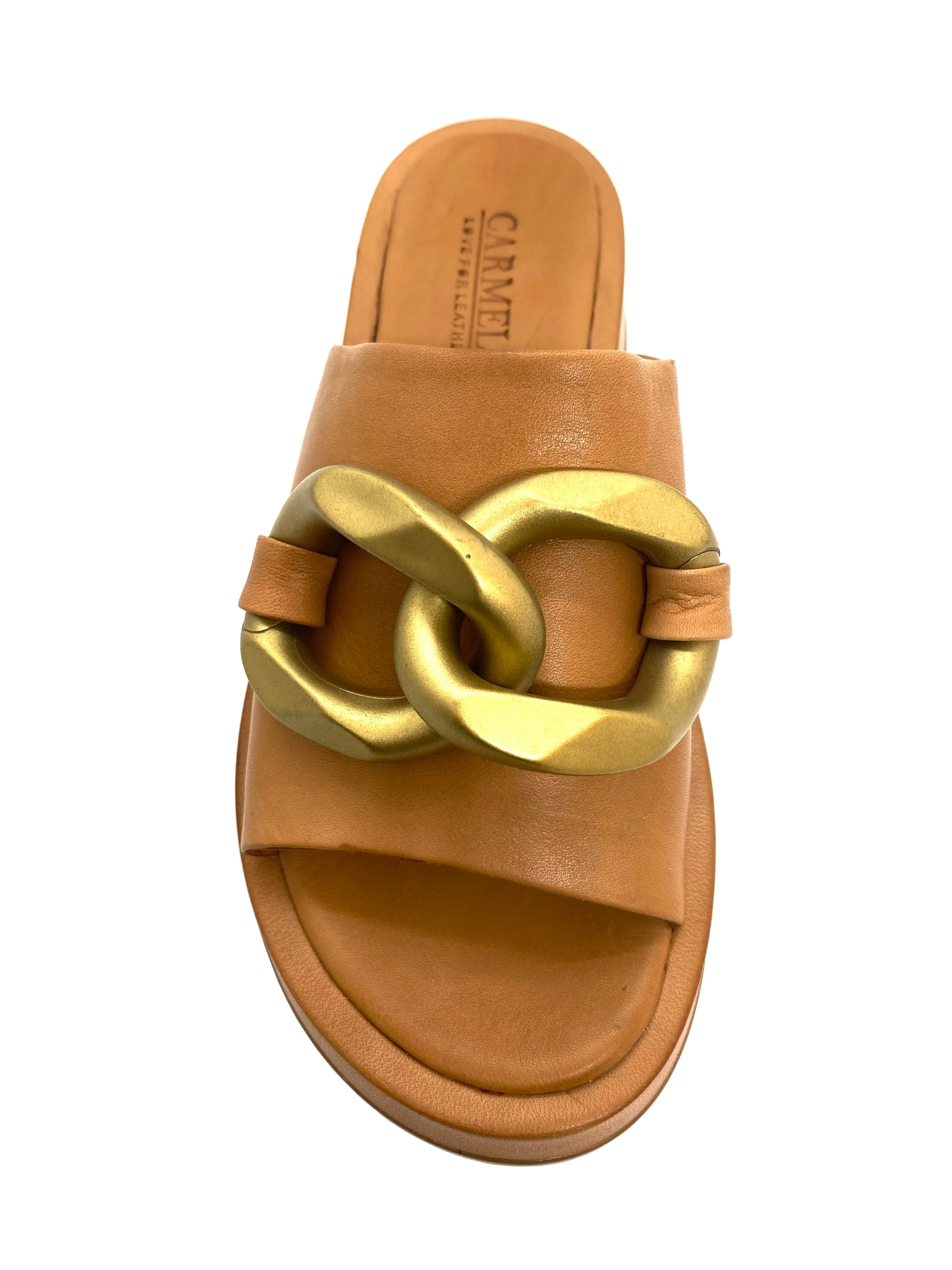 Carmela Ladies Extra large Trim Leather Slider