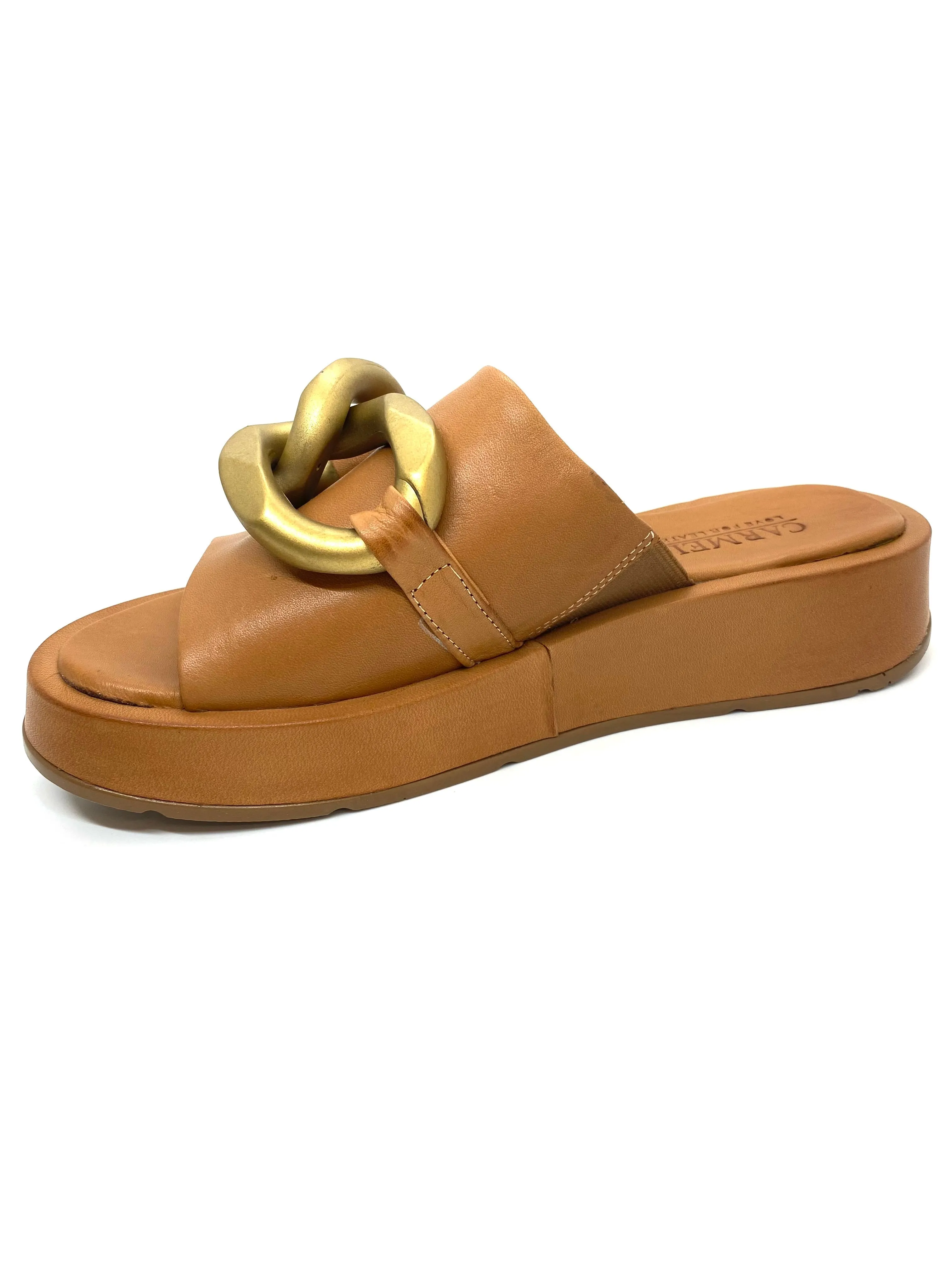 Carmela Ladies Extra large Trim Leather Slider