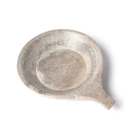 Carved Grey Marble Bowl From Rajasthan