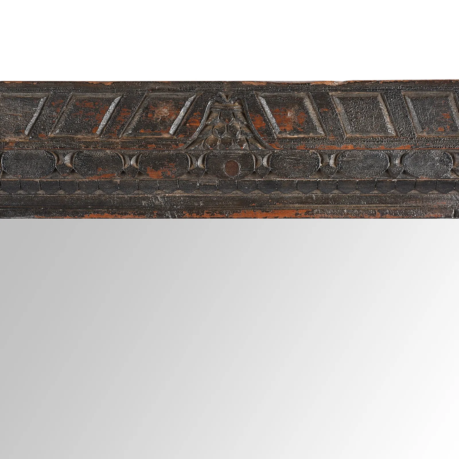 Carved Indian Door Mirror From Nagaur - Ca 1900