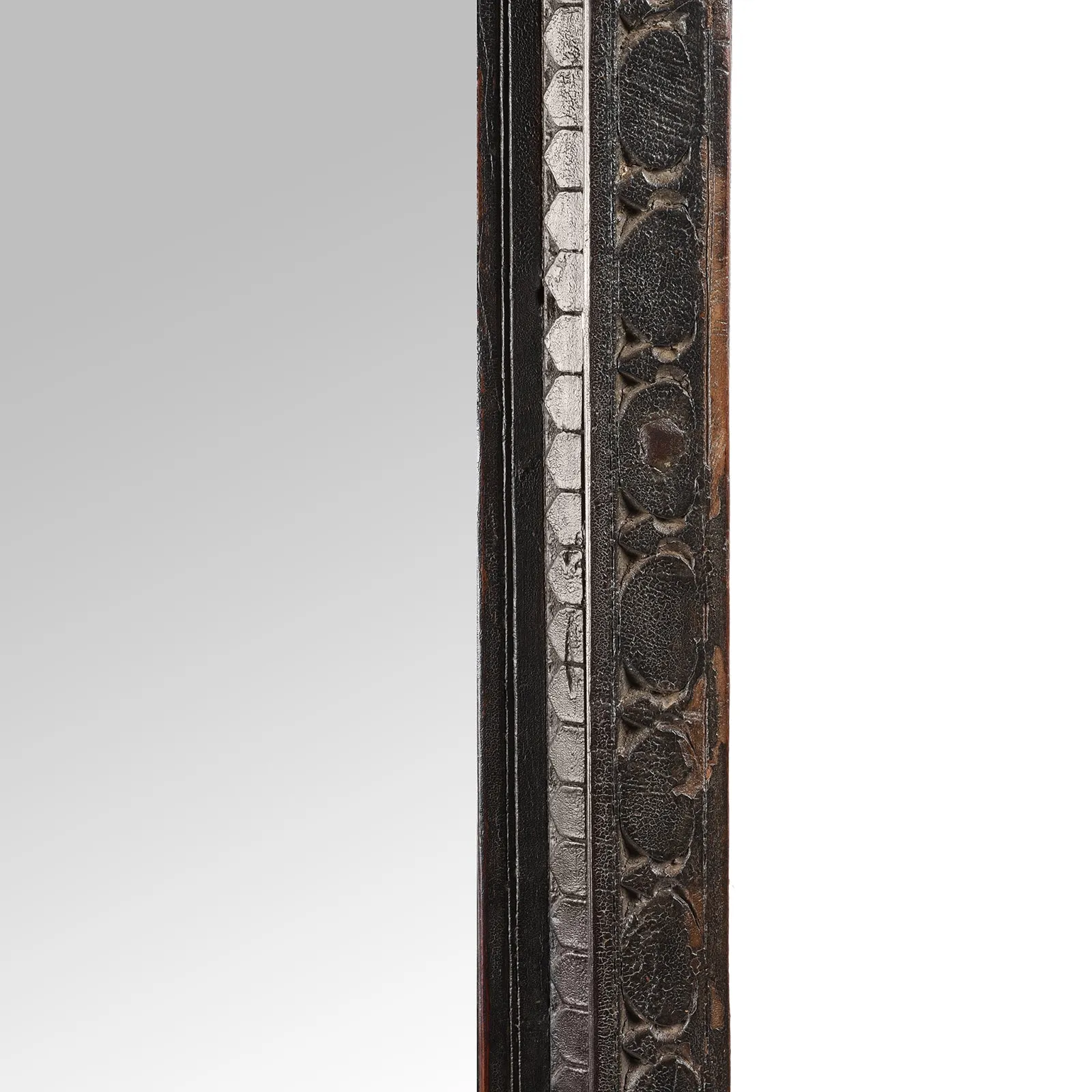Carved Indian Door Mirror From Nagaur - Ca 1900