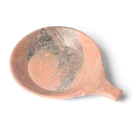 Carved Pink Marble Bowl From Rajasthan