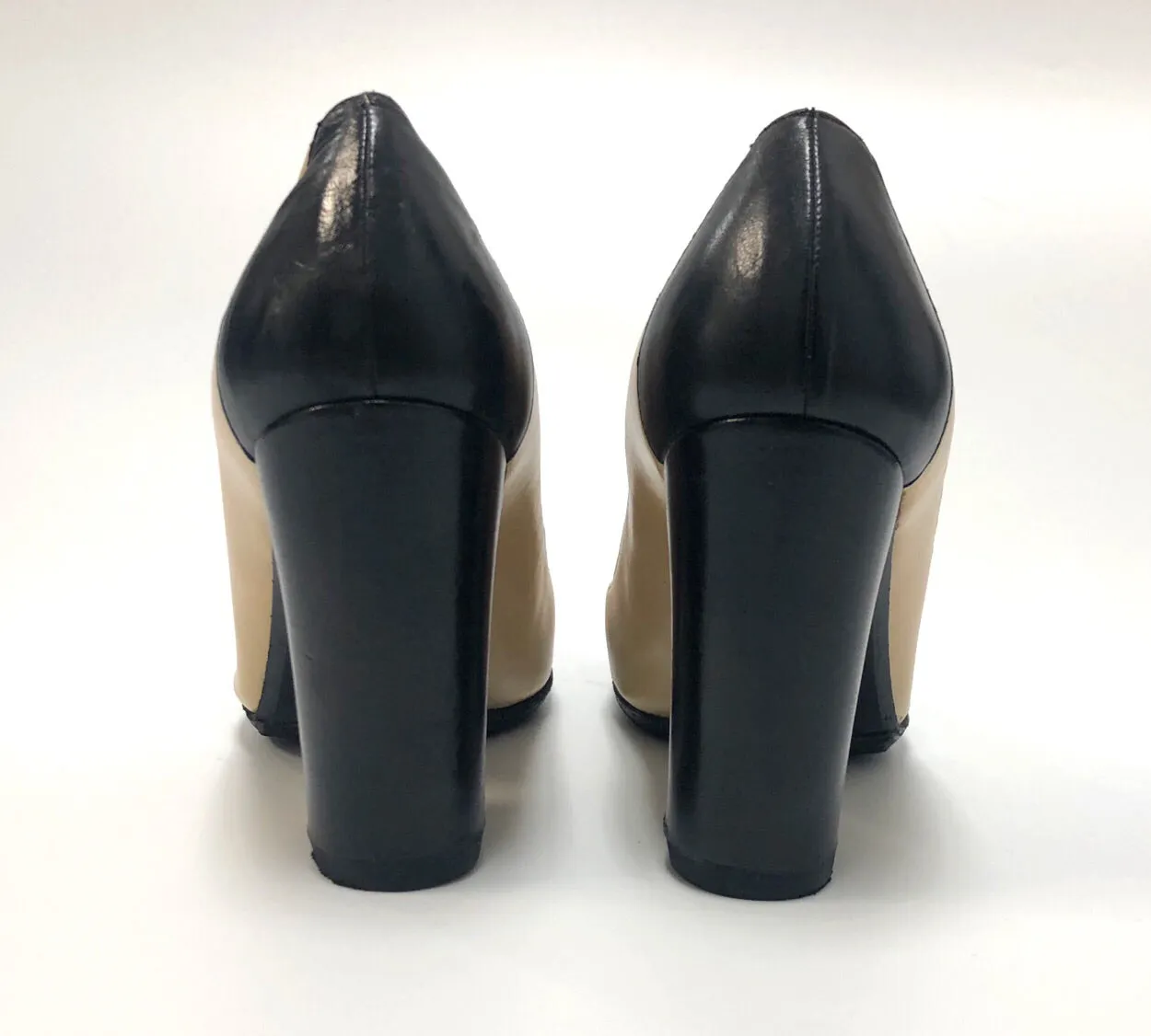 Chanel Nude and Black Heels