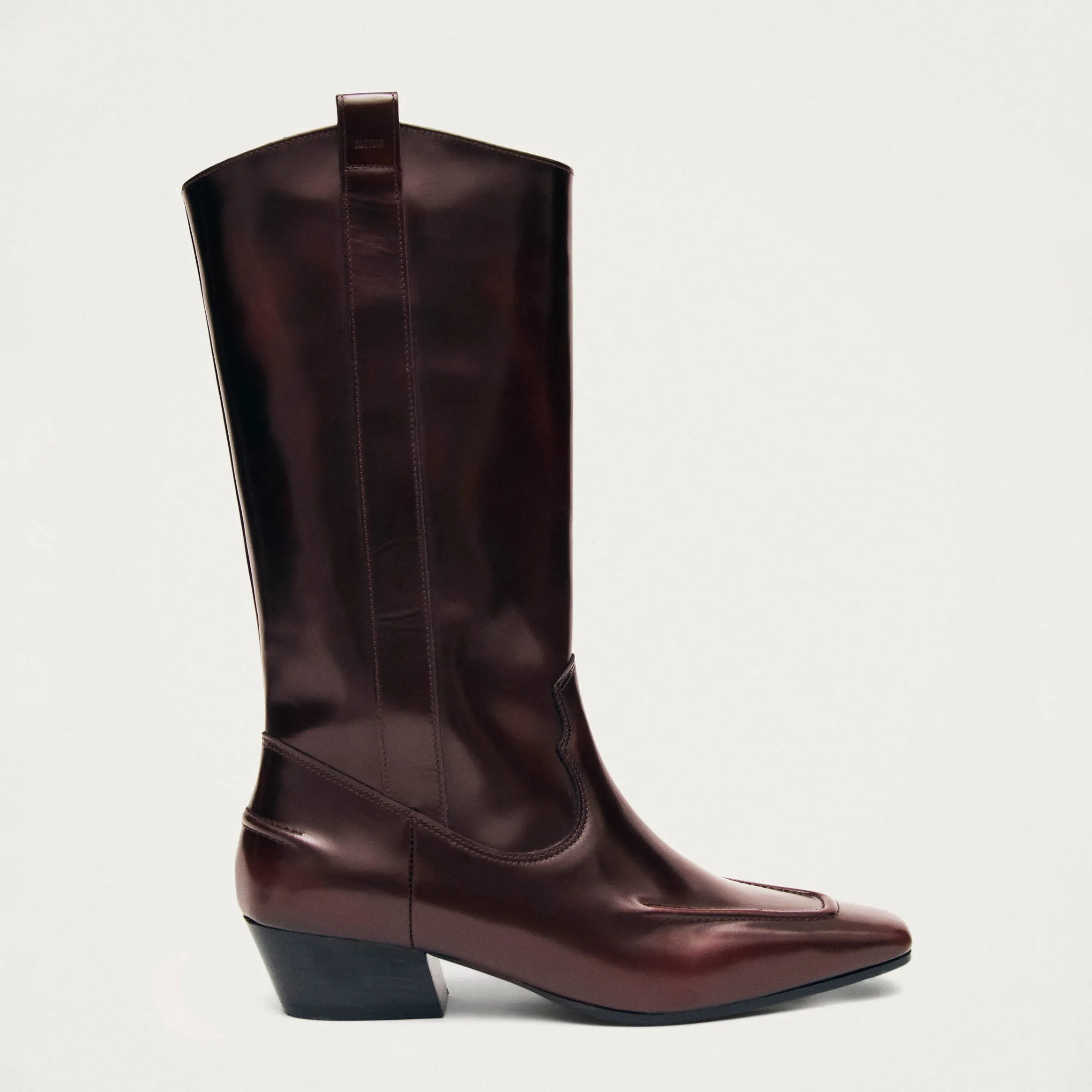 Chase Brushed Burgundy Leather Boots