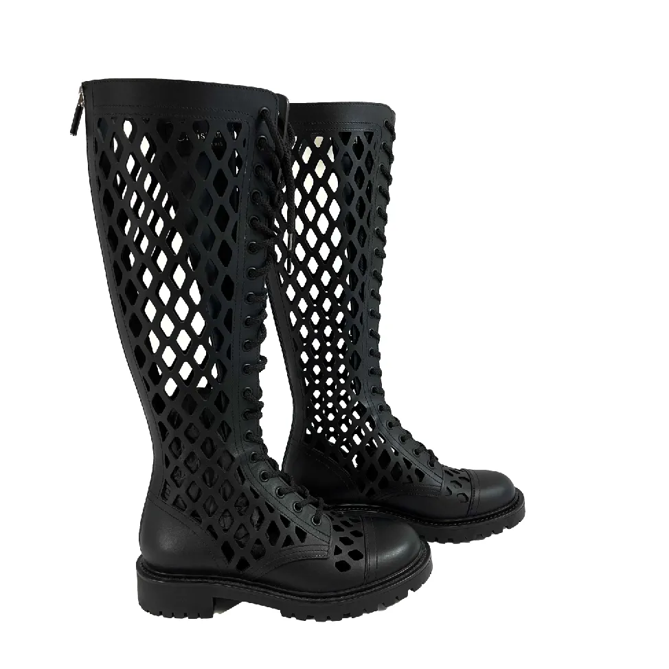 Christian Dior - D-Trap Black High Boots in Matt Calfskin 35.5 US 5.5 BRAND NEW