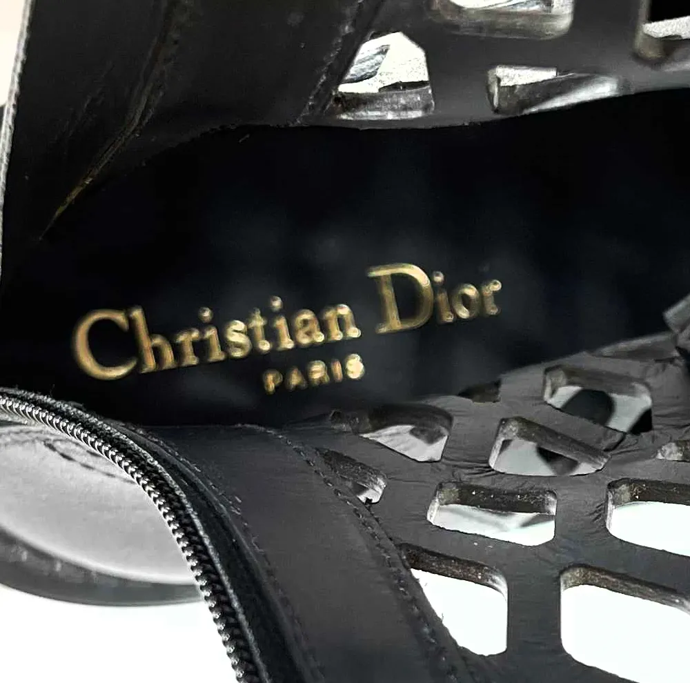 Christian Dior - D-Trap Black High Boots in Matt Calfskin 35.5 US 5.5 BRAND NEW