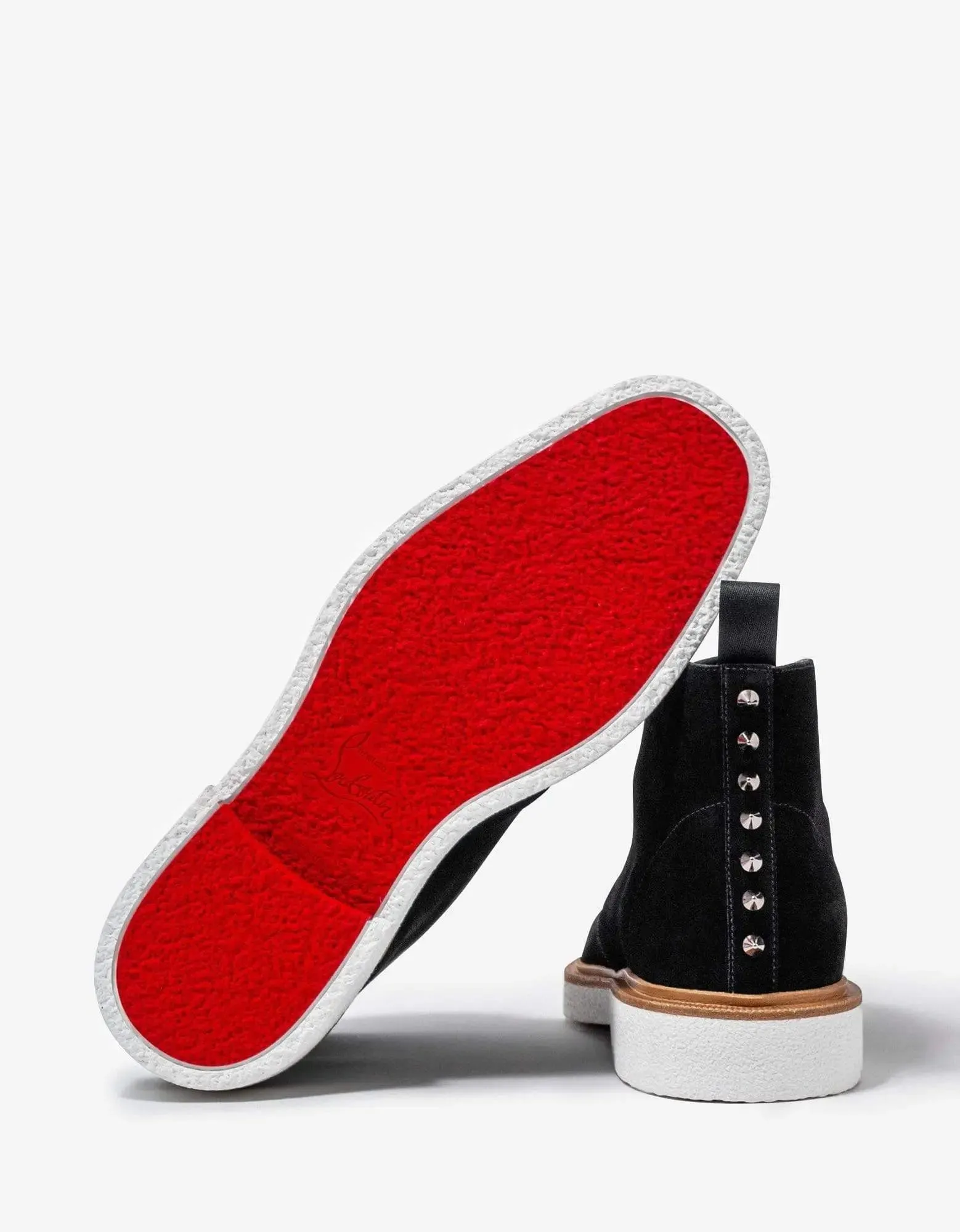 Christian Louboutin Citycrepe Black Suede Ankle Boots
