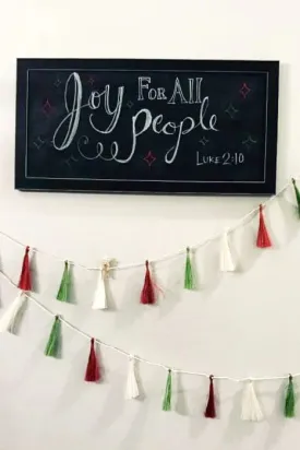 Christmas Tassel Garland