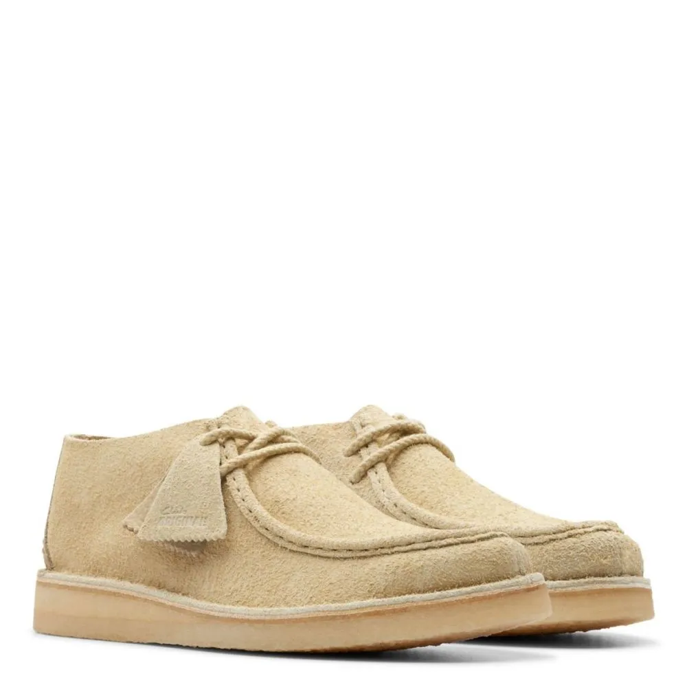 Clarks Men's Desert Nomad Mid in Maple Hairy Suede