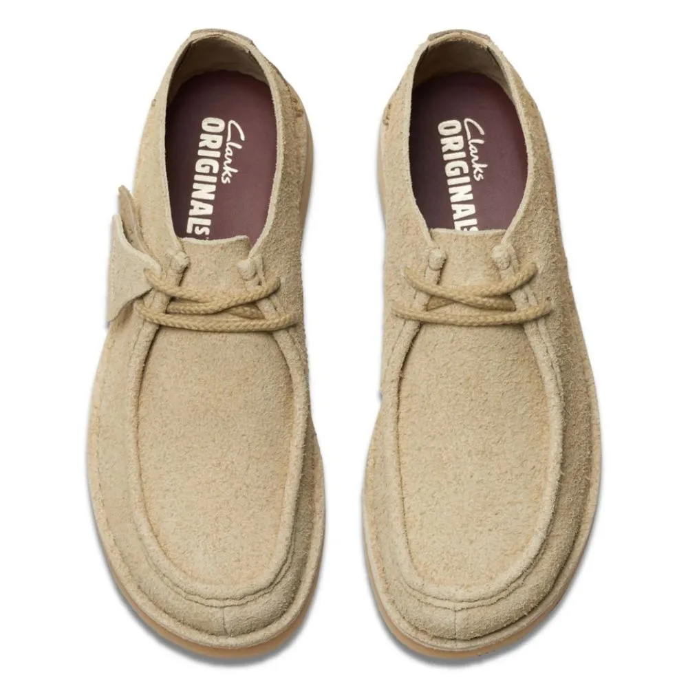Clarks Men's Desert Nomad Mid in Maple Hairy Suede