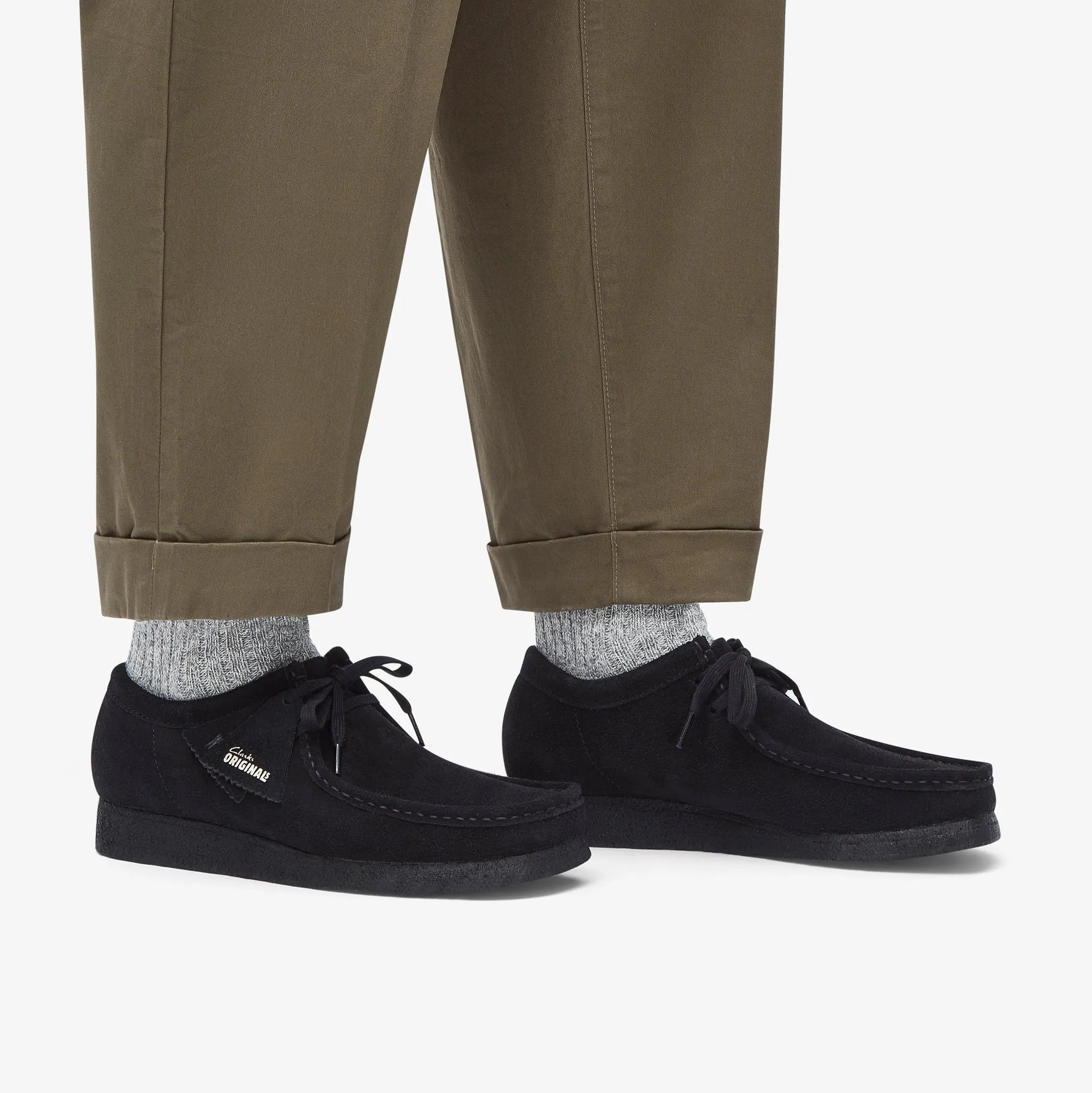 Clarks Men's Wallabee in Black Suede