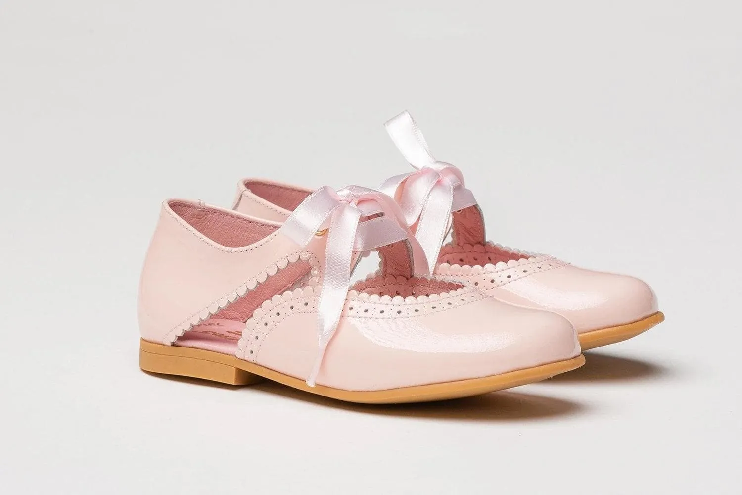 CLEARANCE SALE Angelitos - Girls Patent Leather Girls Shoes CAMEL EU 28