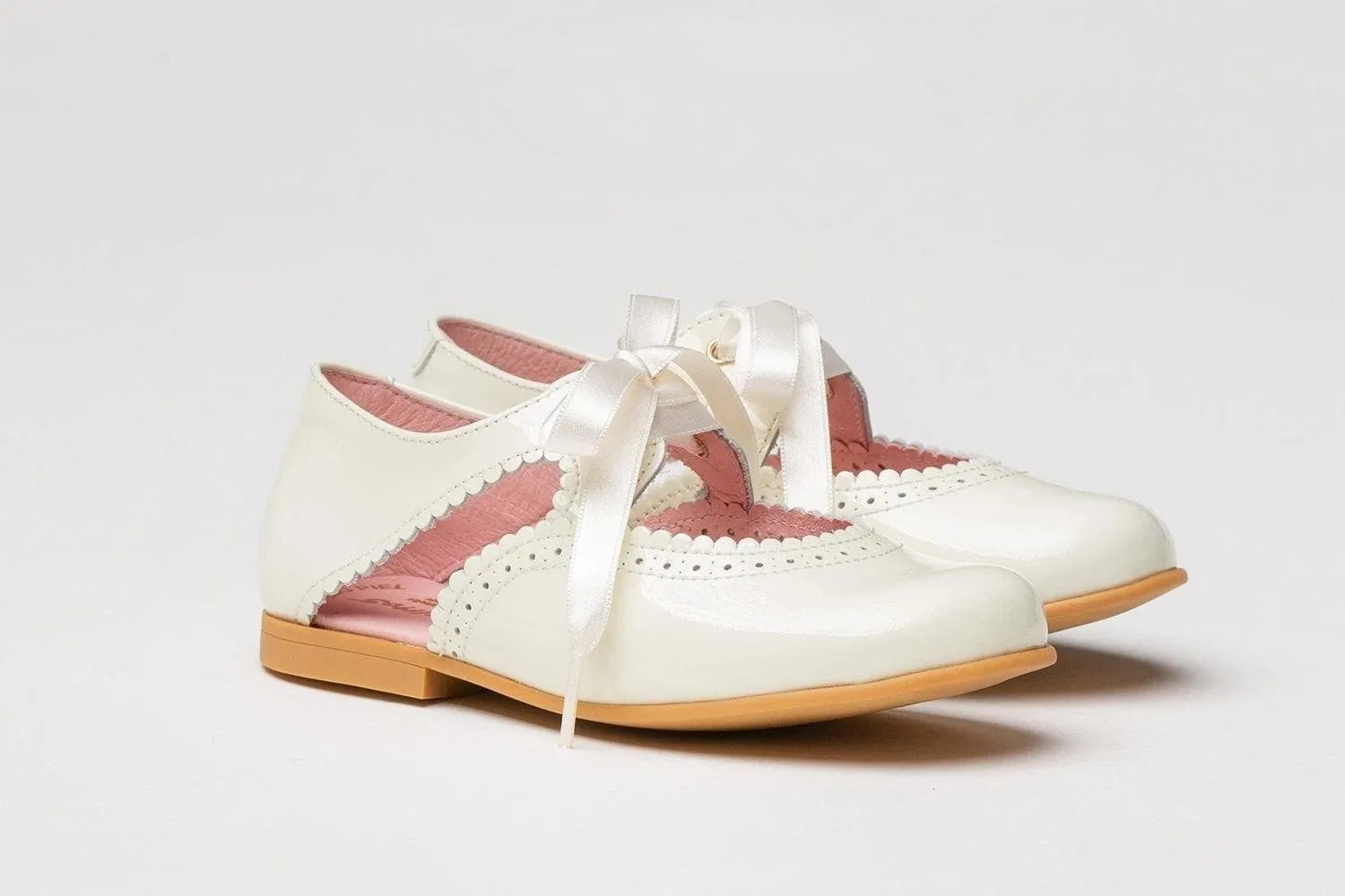 CLEARANCE SALE Angelitos - Girls Patent Leather Girls Shoes CAMEL EU 28