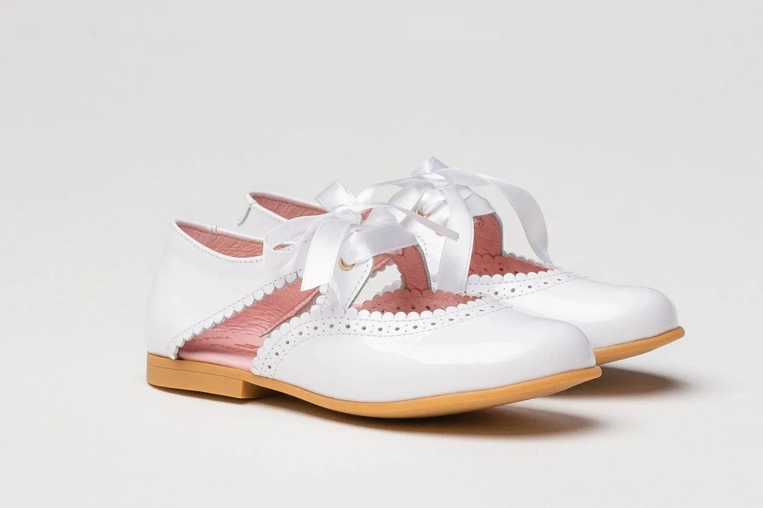 CLEARANCE SALE Angelitos - Girls Patent Leather Girls Shoes CAMEL EU 28