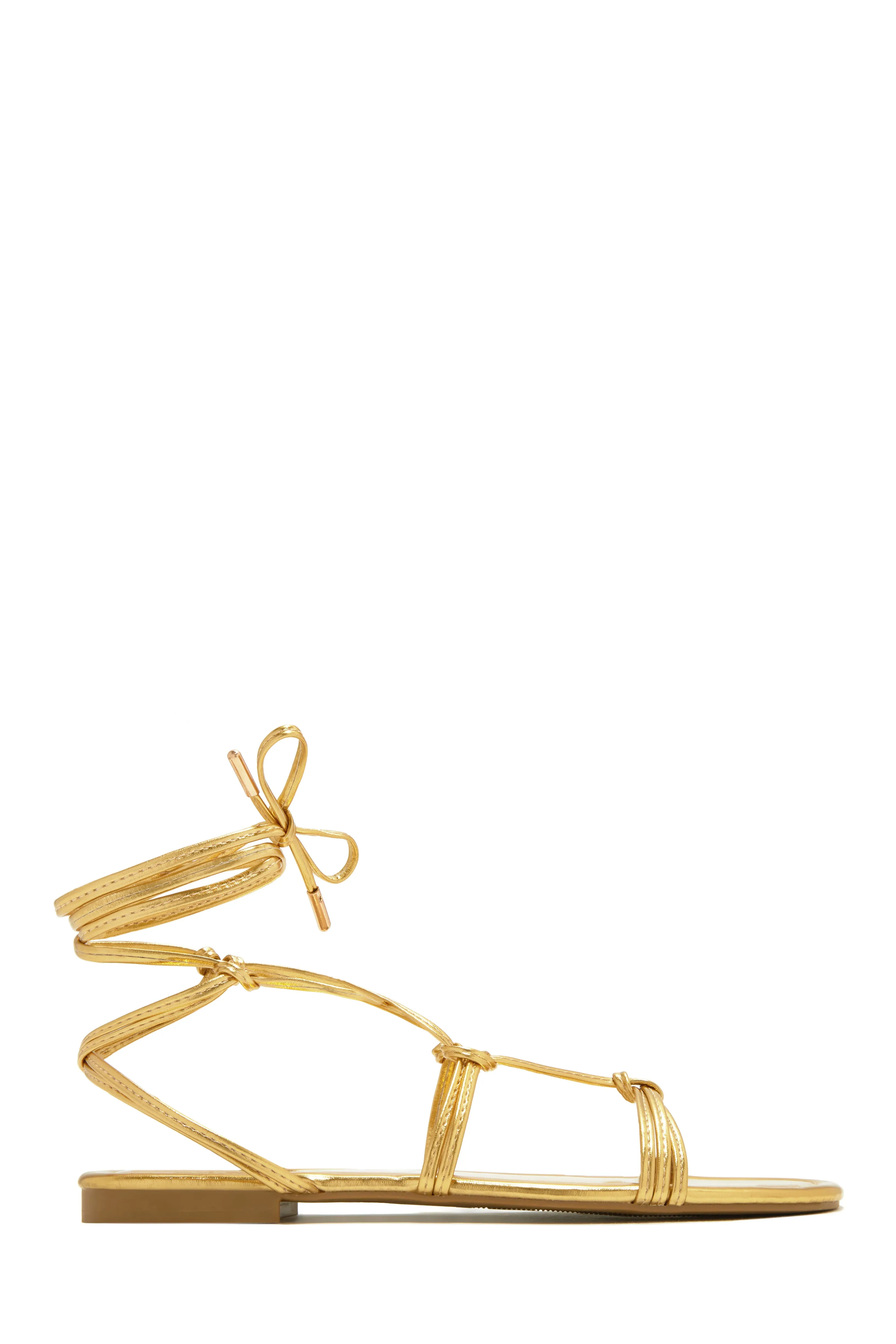 Coastal Villa Lace Up Sandals - Gold
