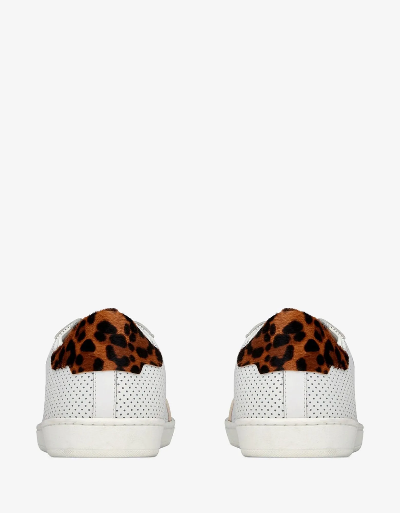 Court Classic SL/10 White Perforated Leather Trainers