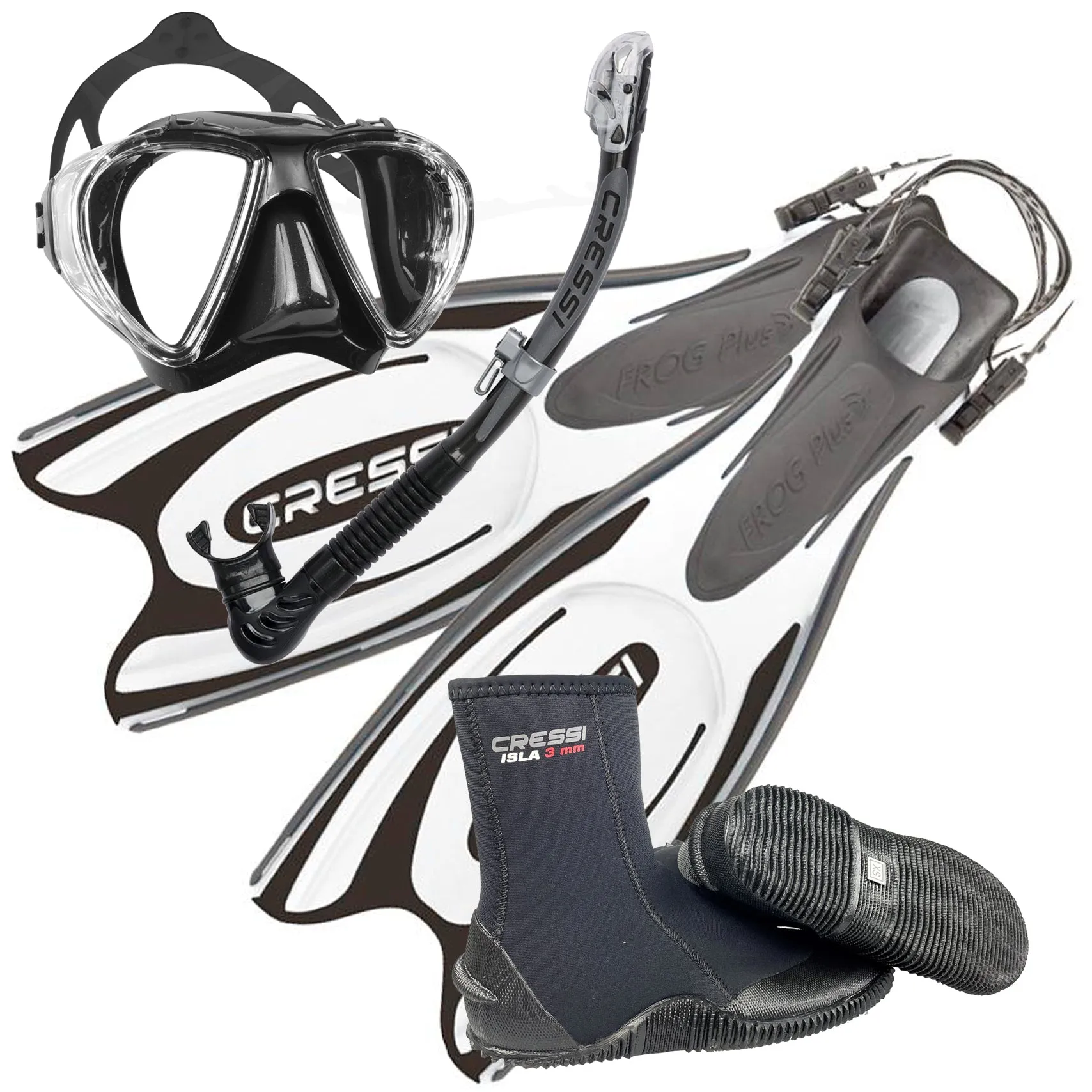 Cressi Penta, Alpha & Frog Plus Diving & Snorkel Set