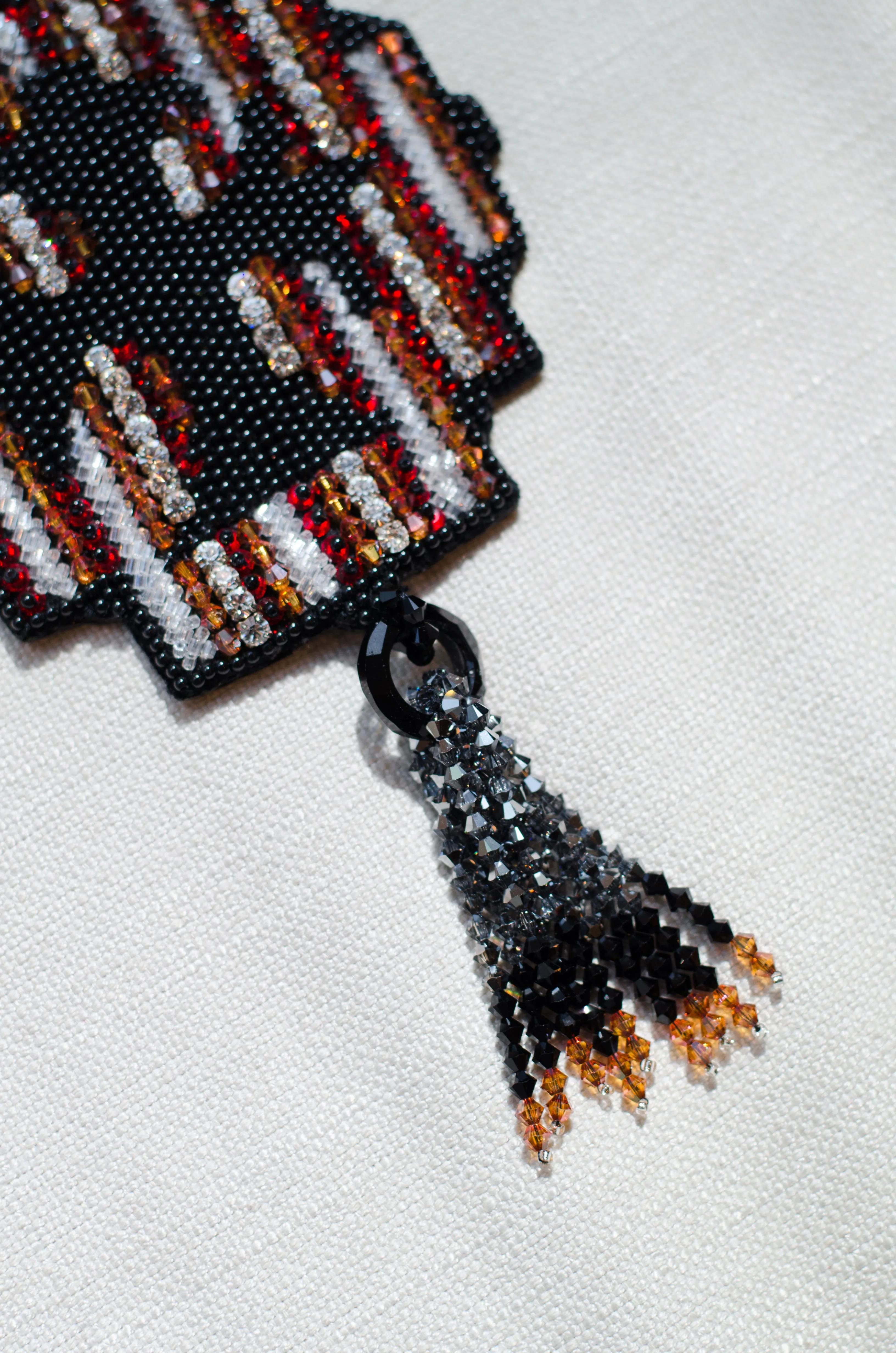 Crystal Tassel Brooch