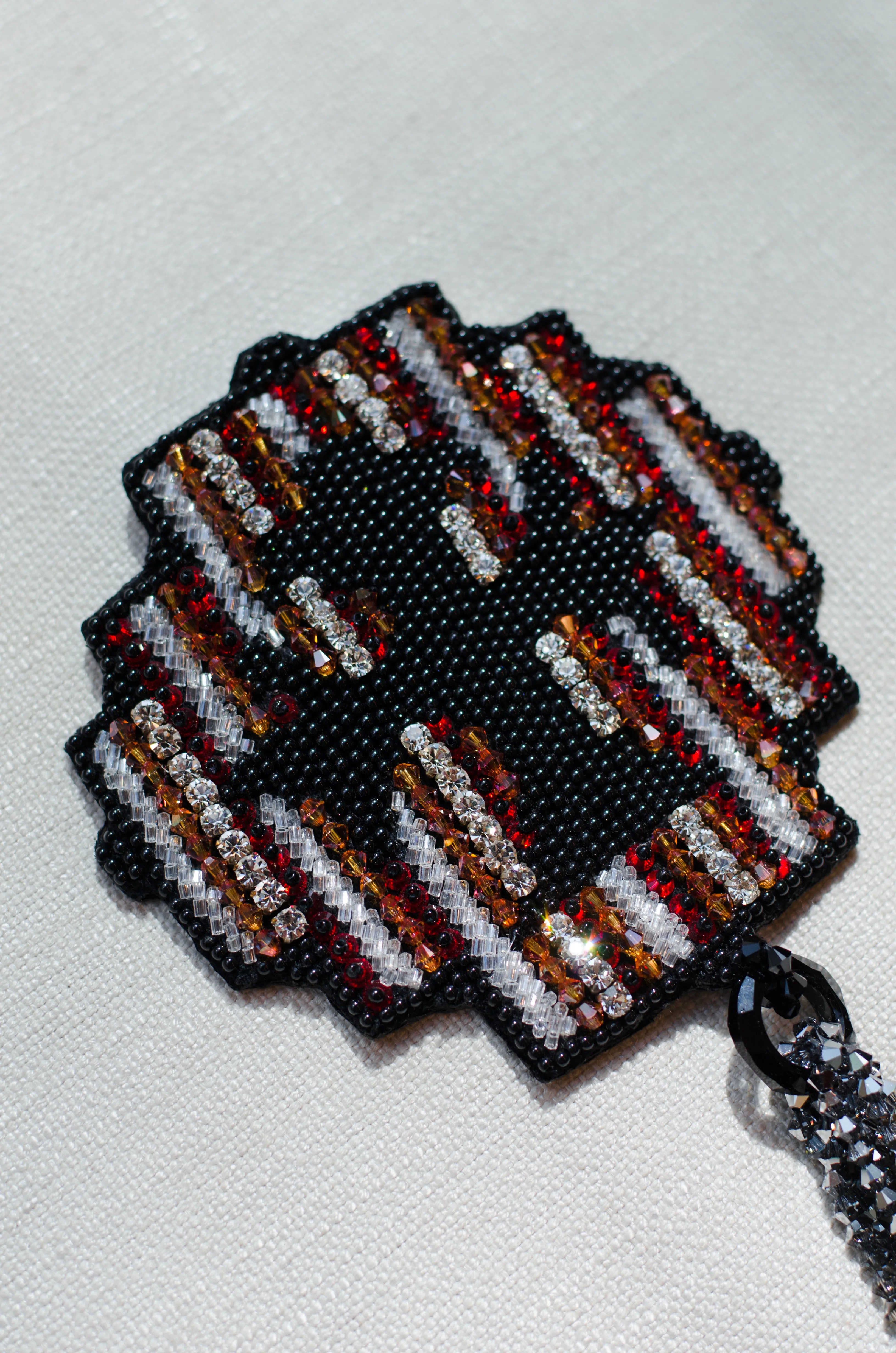 Crystal Tassel Brooch