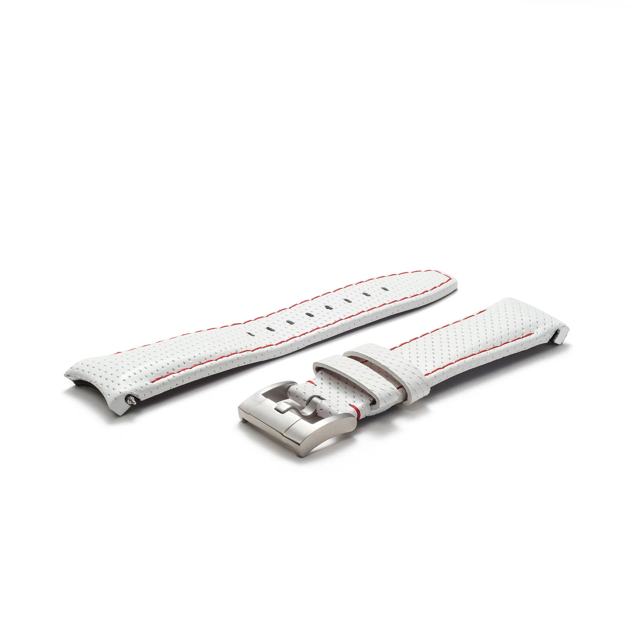 Curved End Racing Leather Strap for Rolex Submariner Ceramic with Tang Buckle