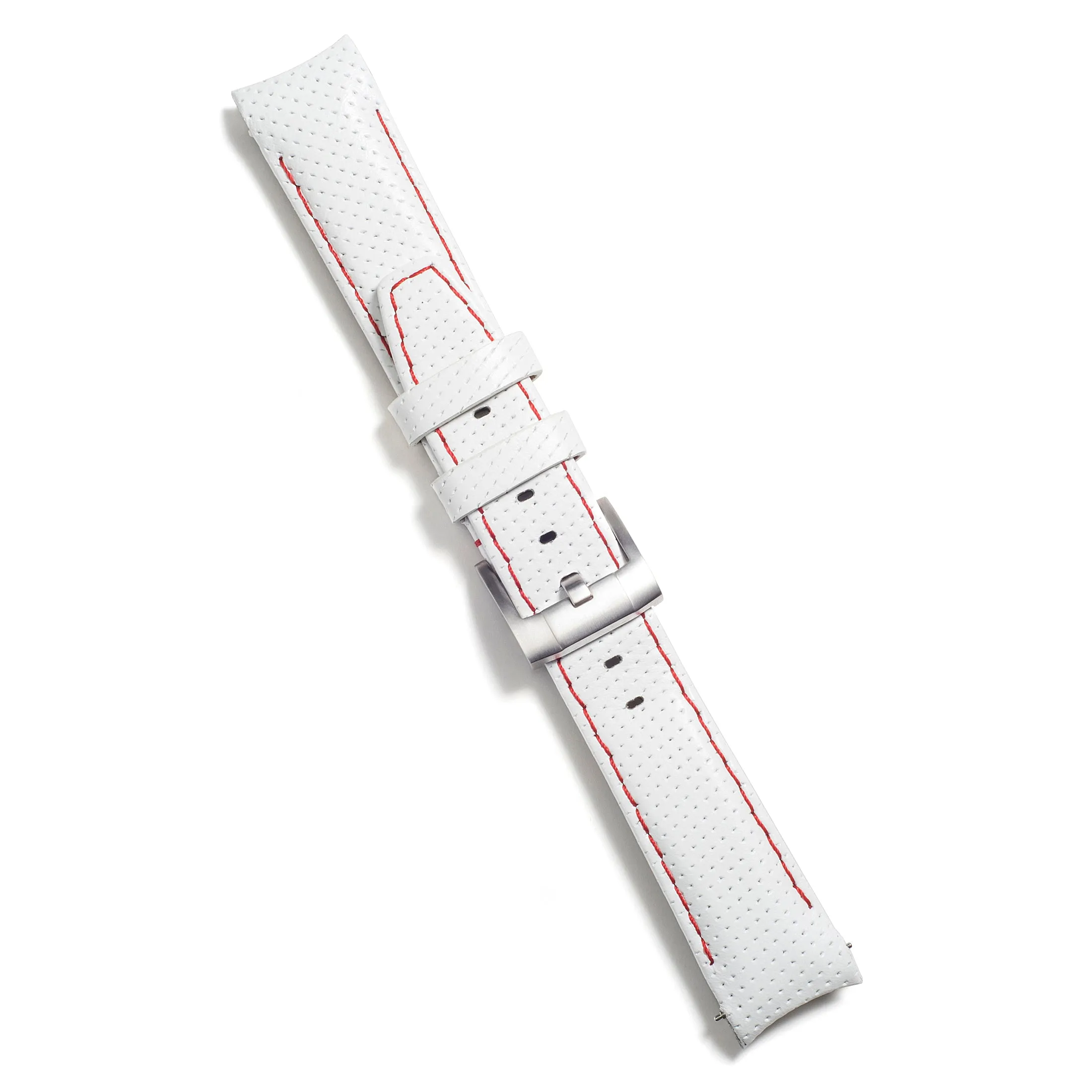Curved End Racing Leather Strap for Rolex Submariner Ceramic with Tang Buckle