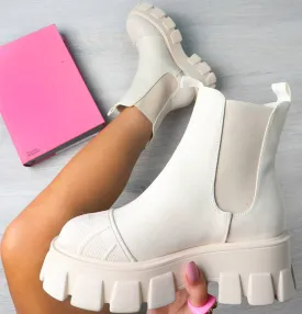 DEANWANGKT Fashion Winter Women Shoes Thick-Soled Women Boots Thicken Waterproof Platform Women's High Heel Shoes Botas Zapatillas Mujer