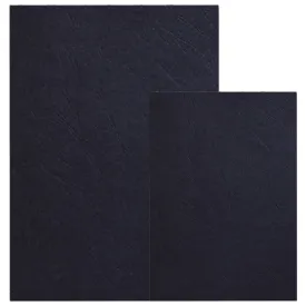 Deluxe Embossed Leather Board Binding Cover, 100/pack, Black