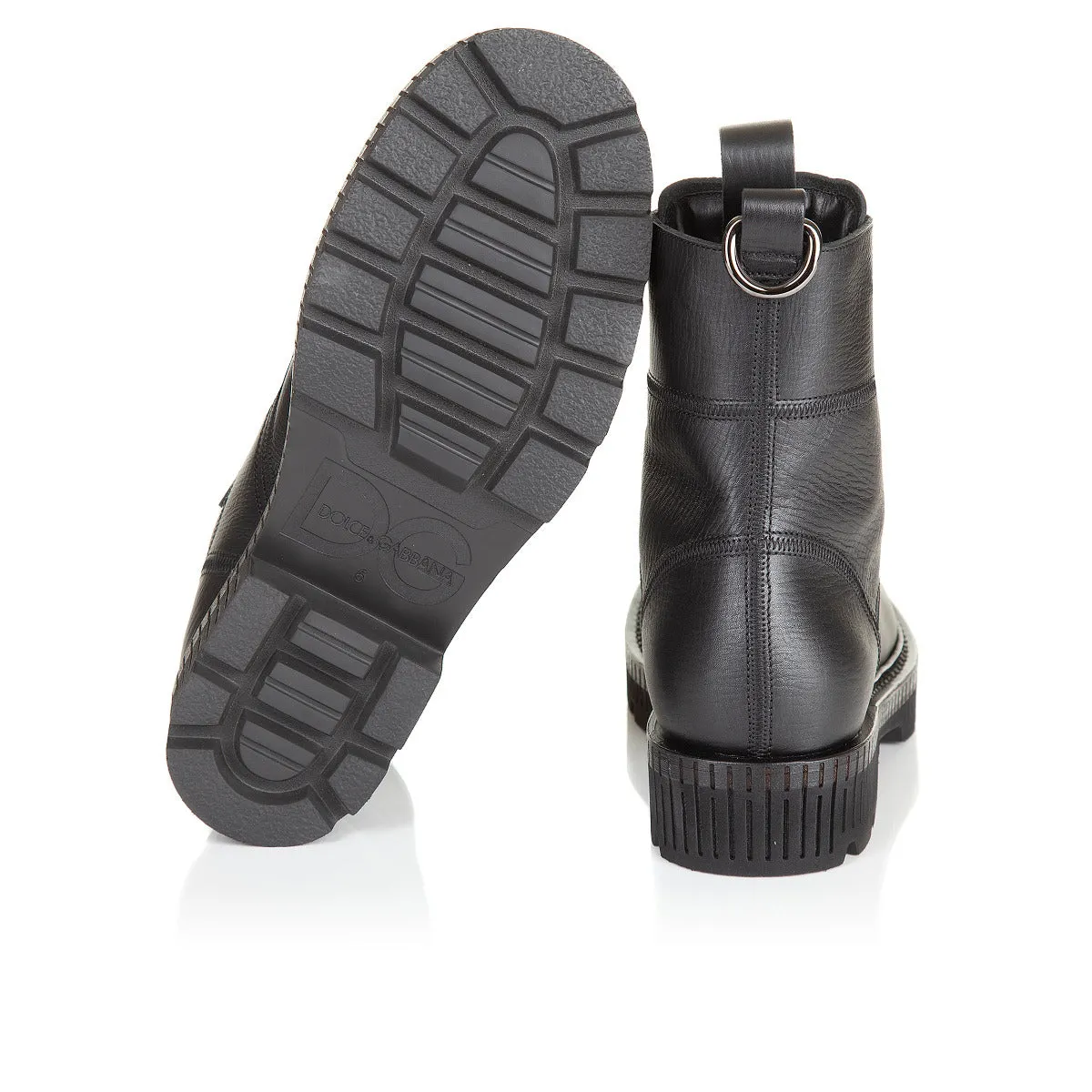 Dolce & Gabbana Boarded Calfskin Boots