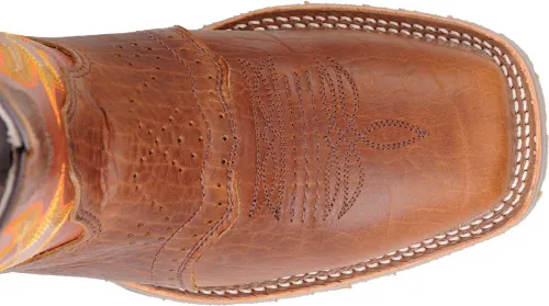 Double-H Men's 12" Domestic Wide Square Toe ICE Roper - Peanut Bison DH4400