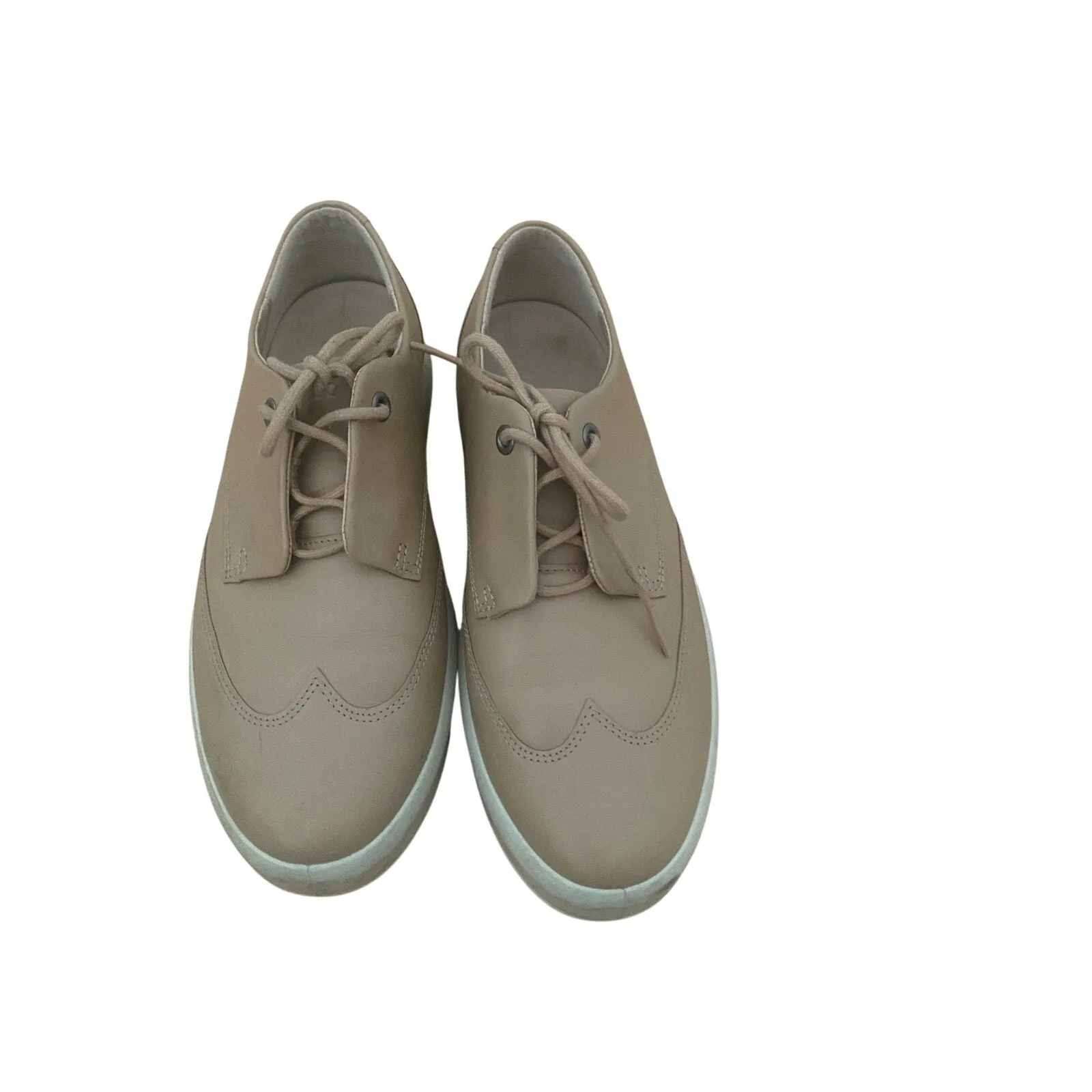 ECCO Soft 9 Volluto Tan Wingtip Leather Sneaker Size 7