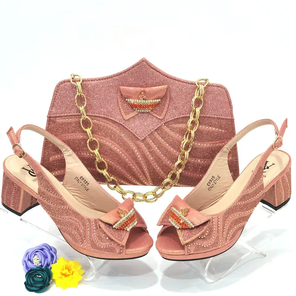 Excellent Italy Shoes with Bag Set Luxery Shoes Women Shoes and Bags