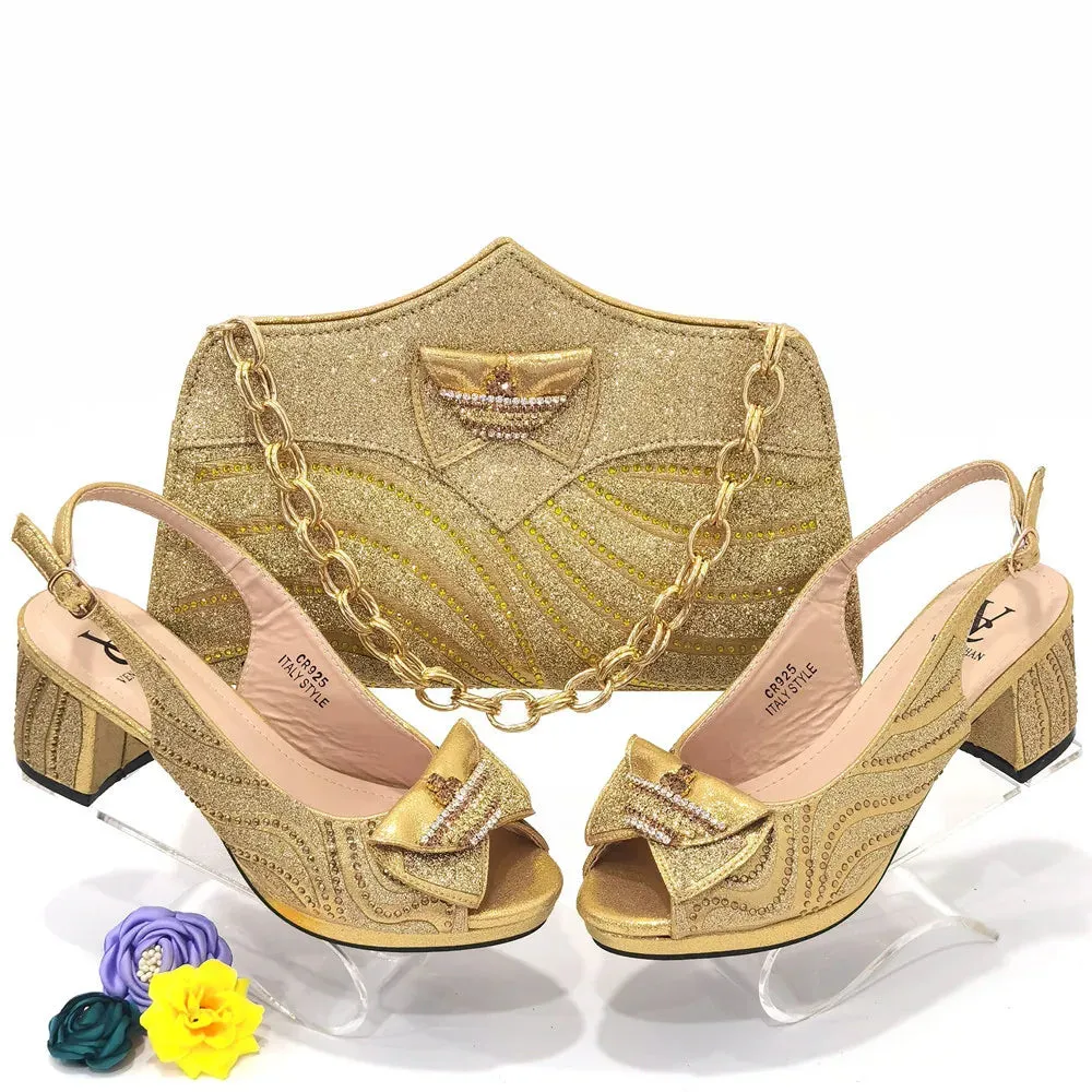 Excellent Italy Shoes with Bag Set Luxery Shoes Women Shoes and Bags