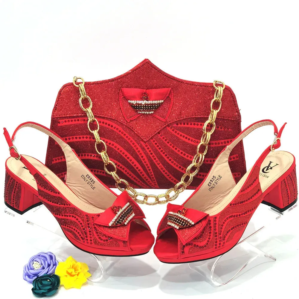 Excellent Italy Shoes with Bag Set Luxery Shoes Women Shoes and Bags