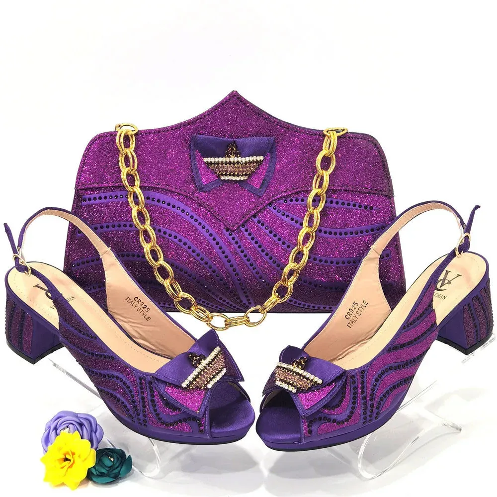 Excellent Italy Shoes with Bag Set Luxery Shoes Women Shoes and Bags