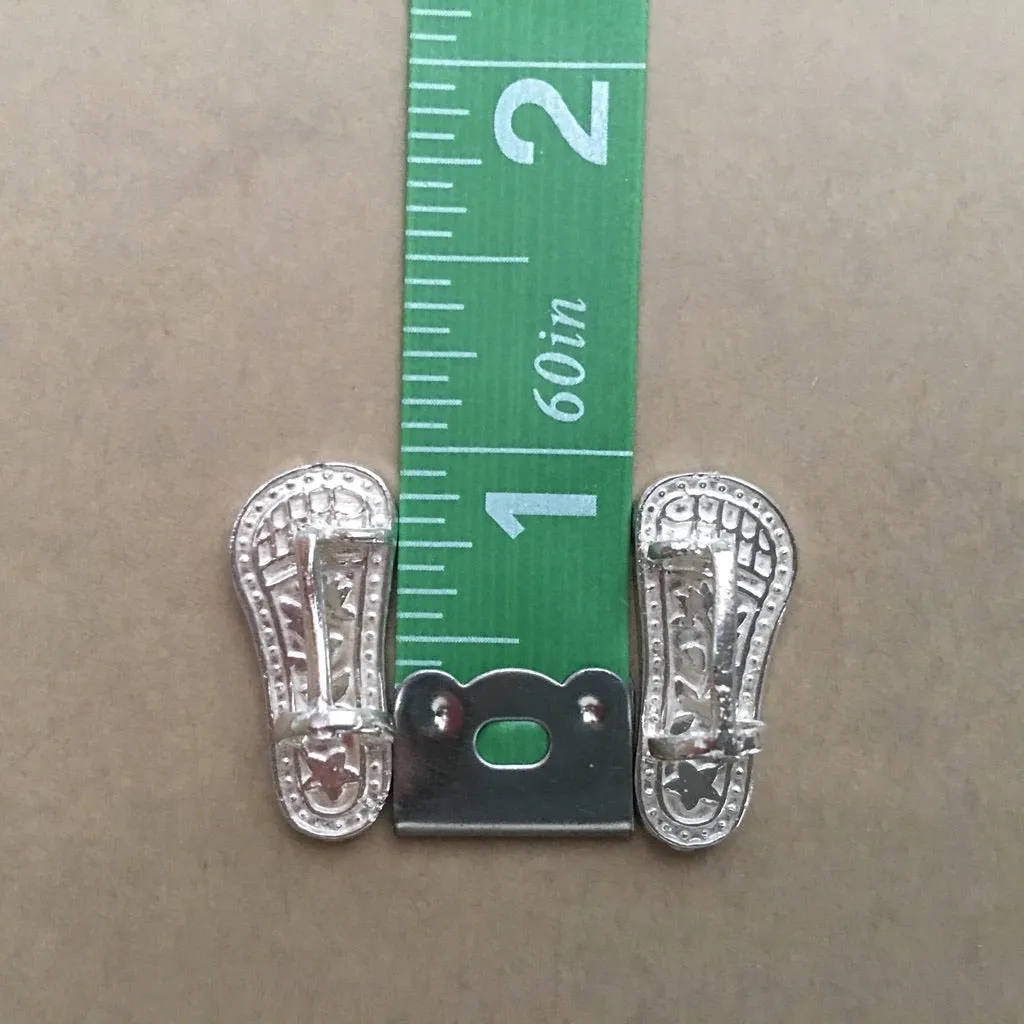 Fancy Silver Deity Shoes - 5 Sizes (For Her)