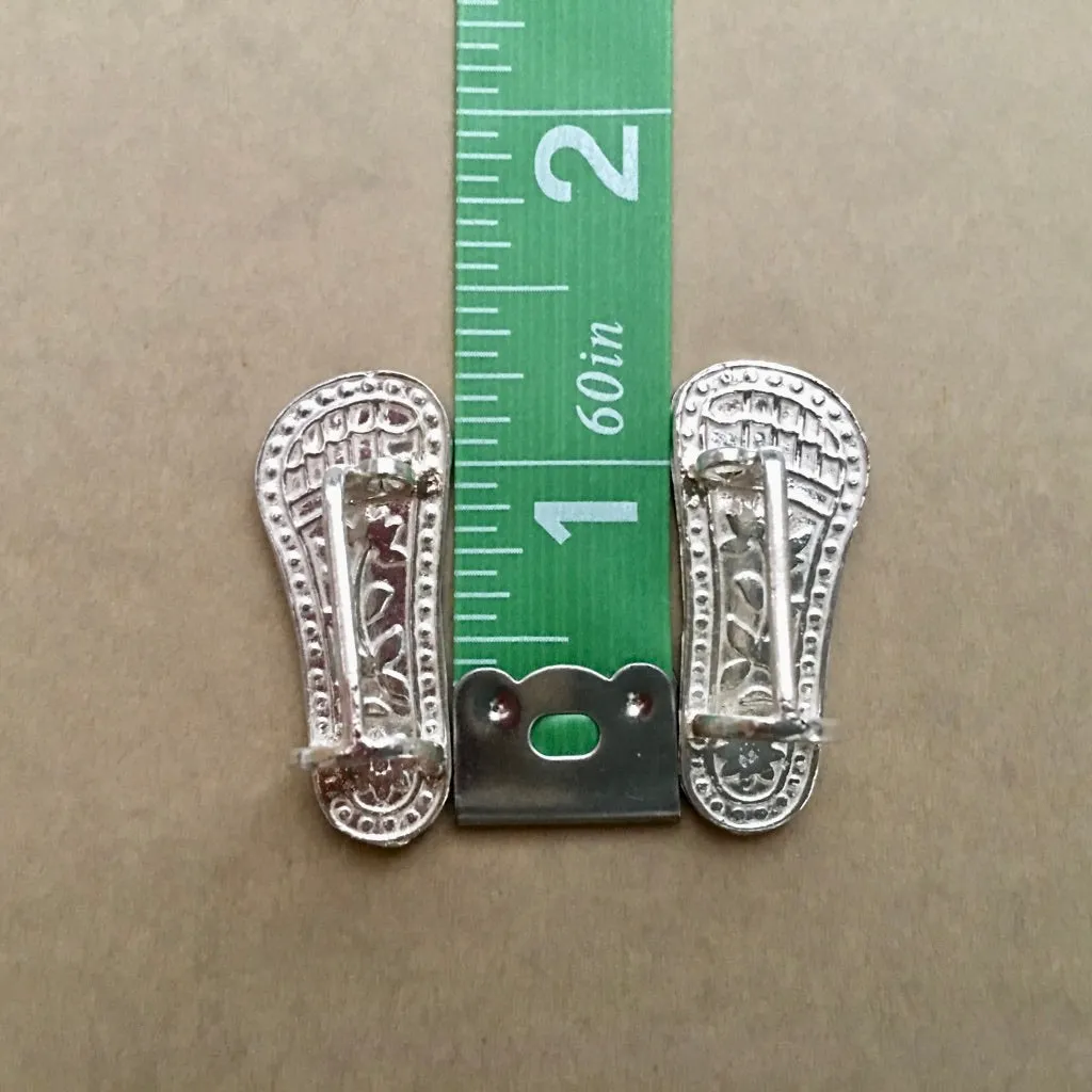 Fancy Silver Deity Shoes - 5 Sizes (For Her)
