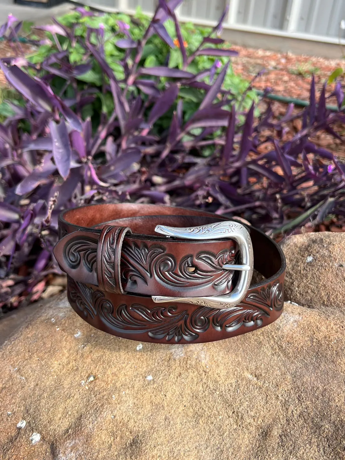 Filigree Leather Embossed Belt by Ariat