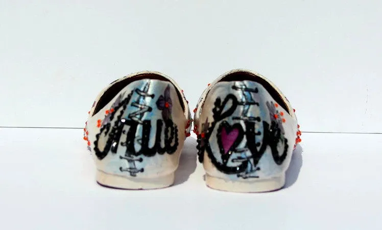 Frankenstein's Bride Crystal Ballet Flat