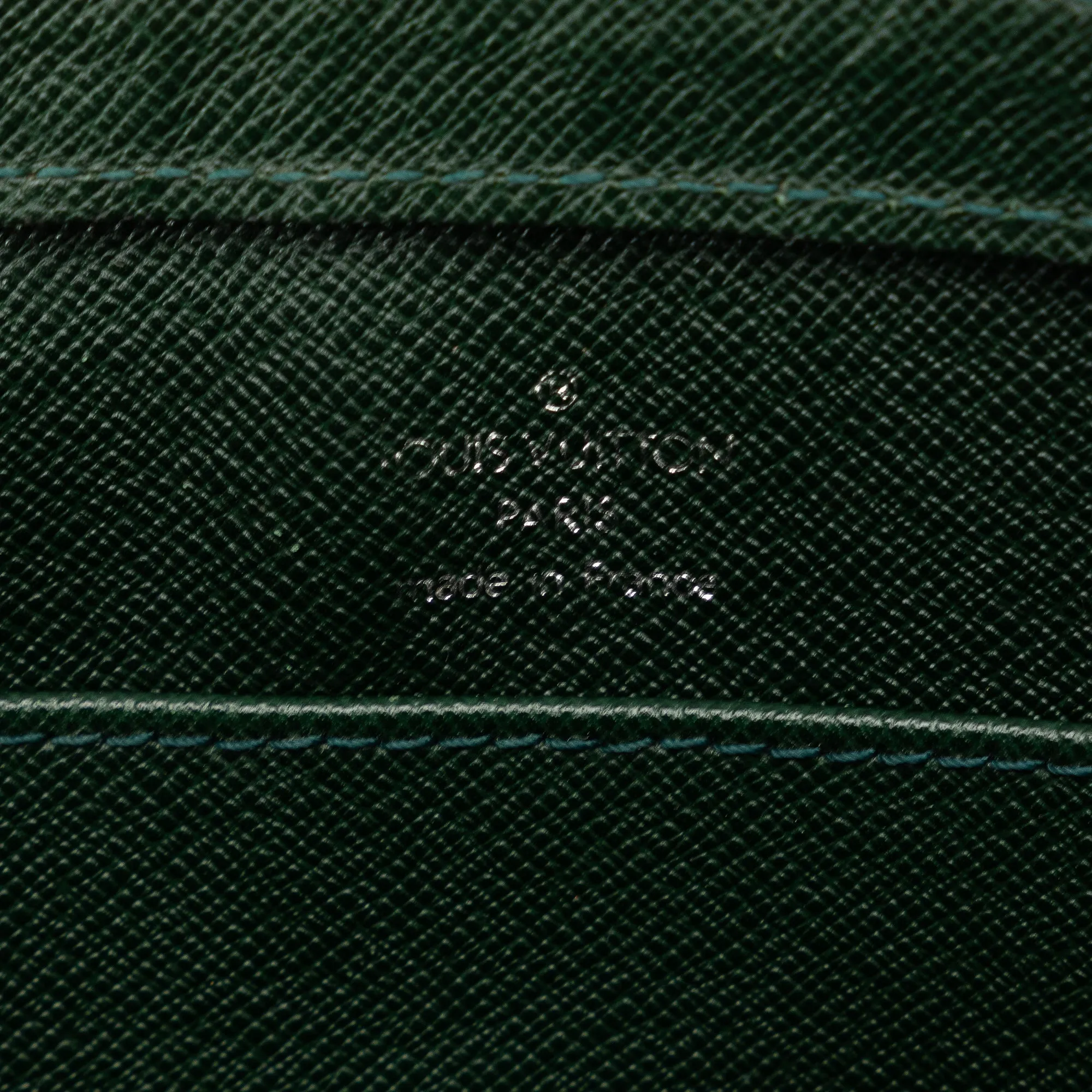 Green Louis Vuitton Taiga Baikal Clutch Bag