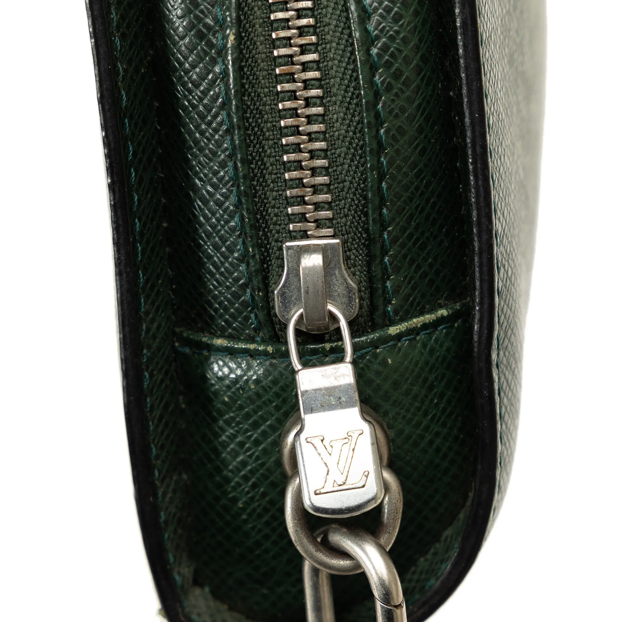 Green Louis Vuitton Taiga Baikal Clutch Bag