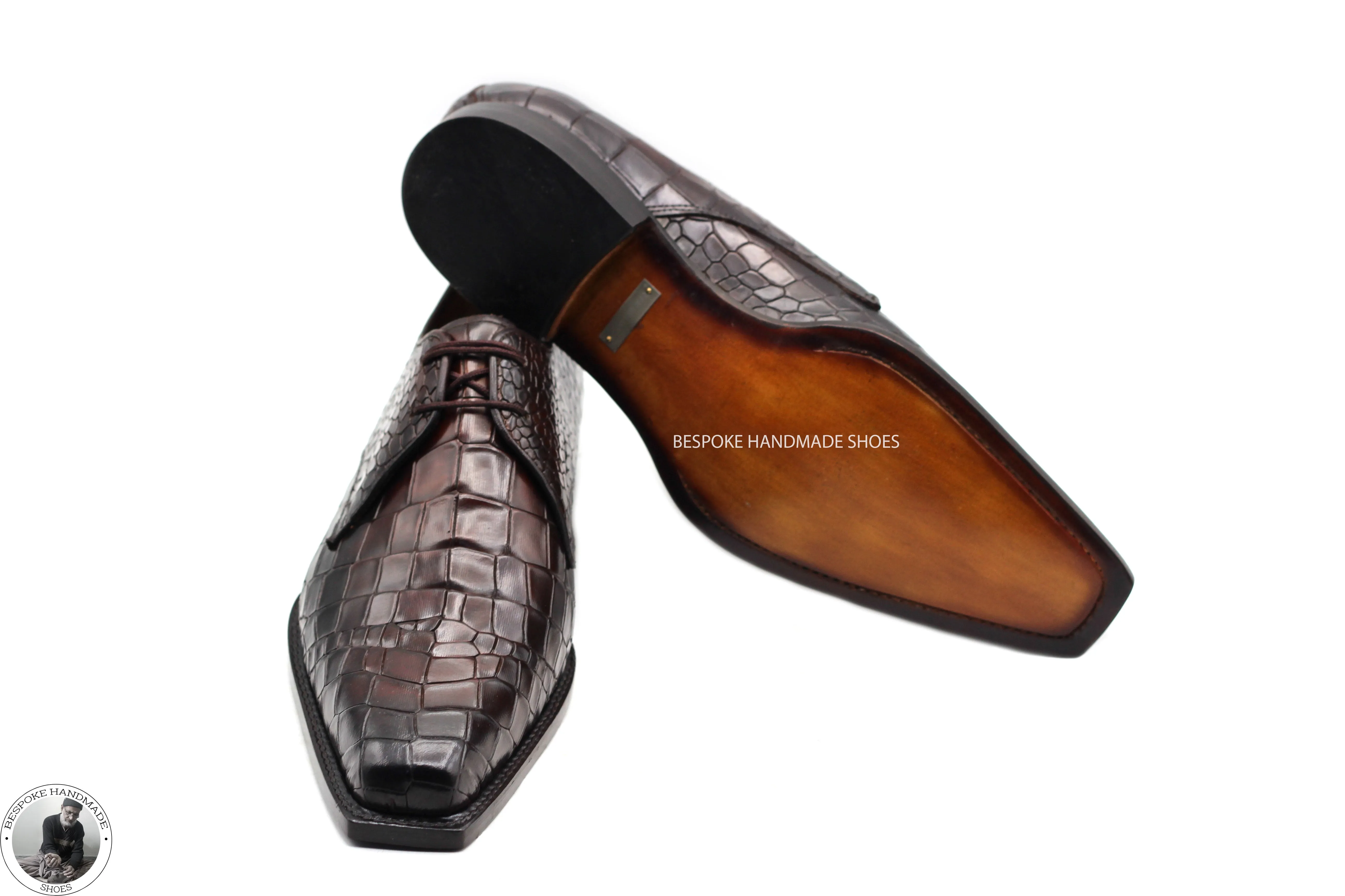Handmade Premium Quality Burgundy Black Shaded Leather, Oxford Lace Up Wholecut Derby Gentlemen Shoes